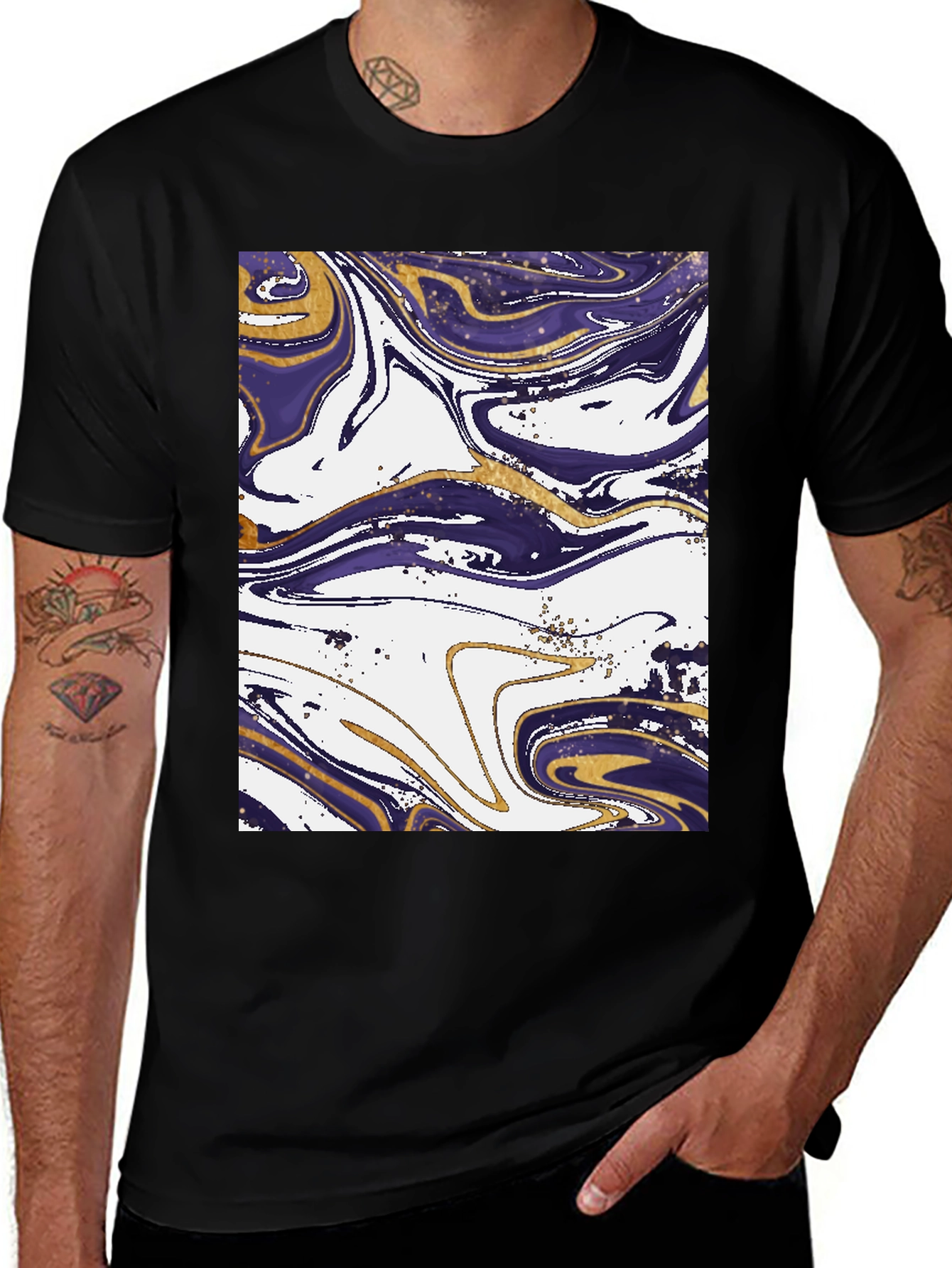 Variant 20 of Abstract Swirl T-Shirt: Modern Art Tee