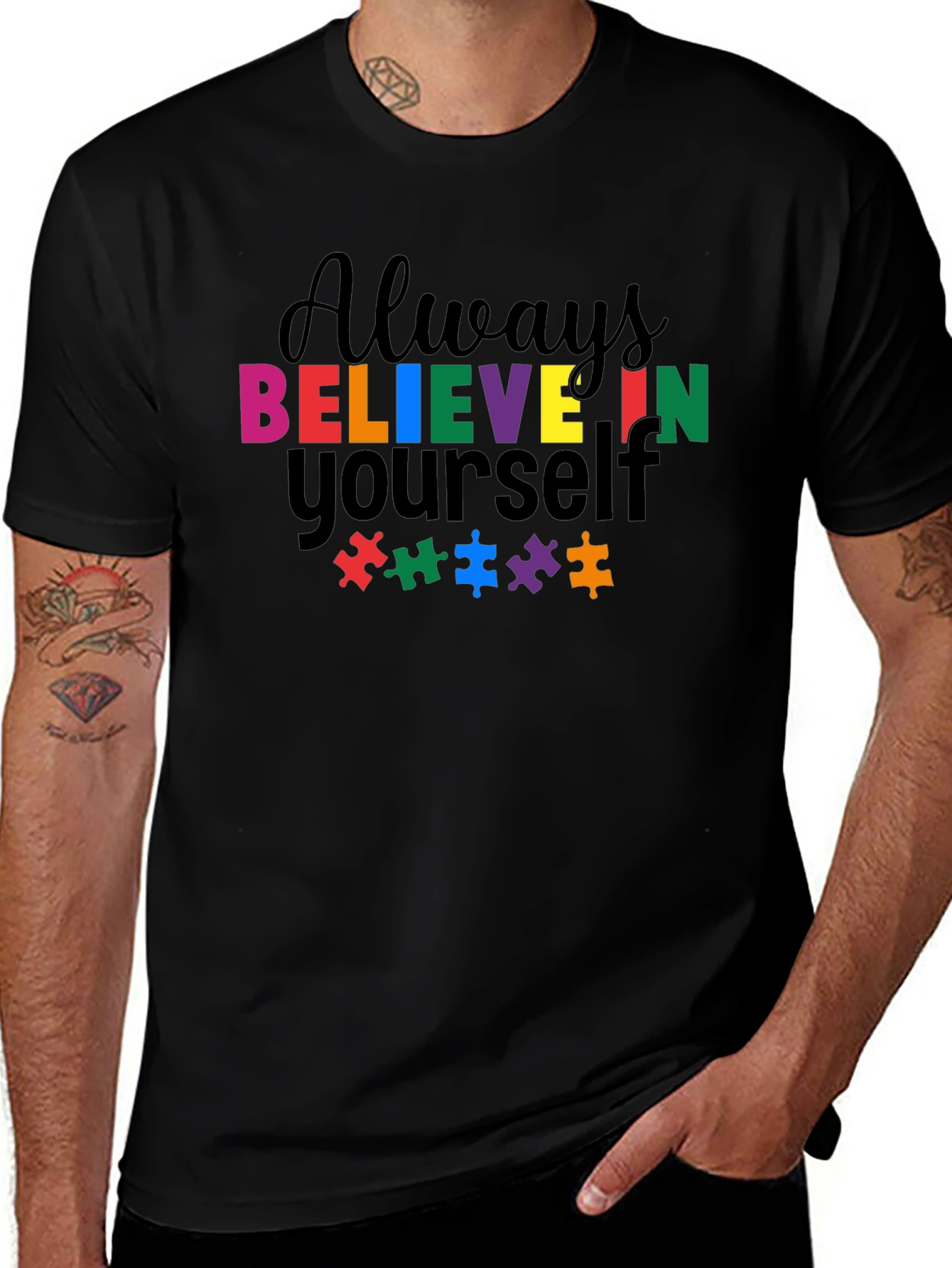 Variant 7 of Believe in Yourself Autism Awareness T-Shirt