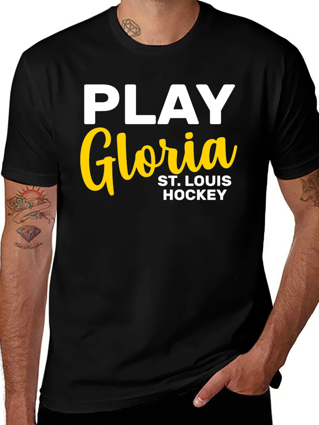 Variant 25 of Play Gloria St. Louis Hockey T-Shirt