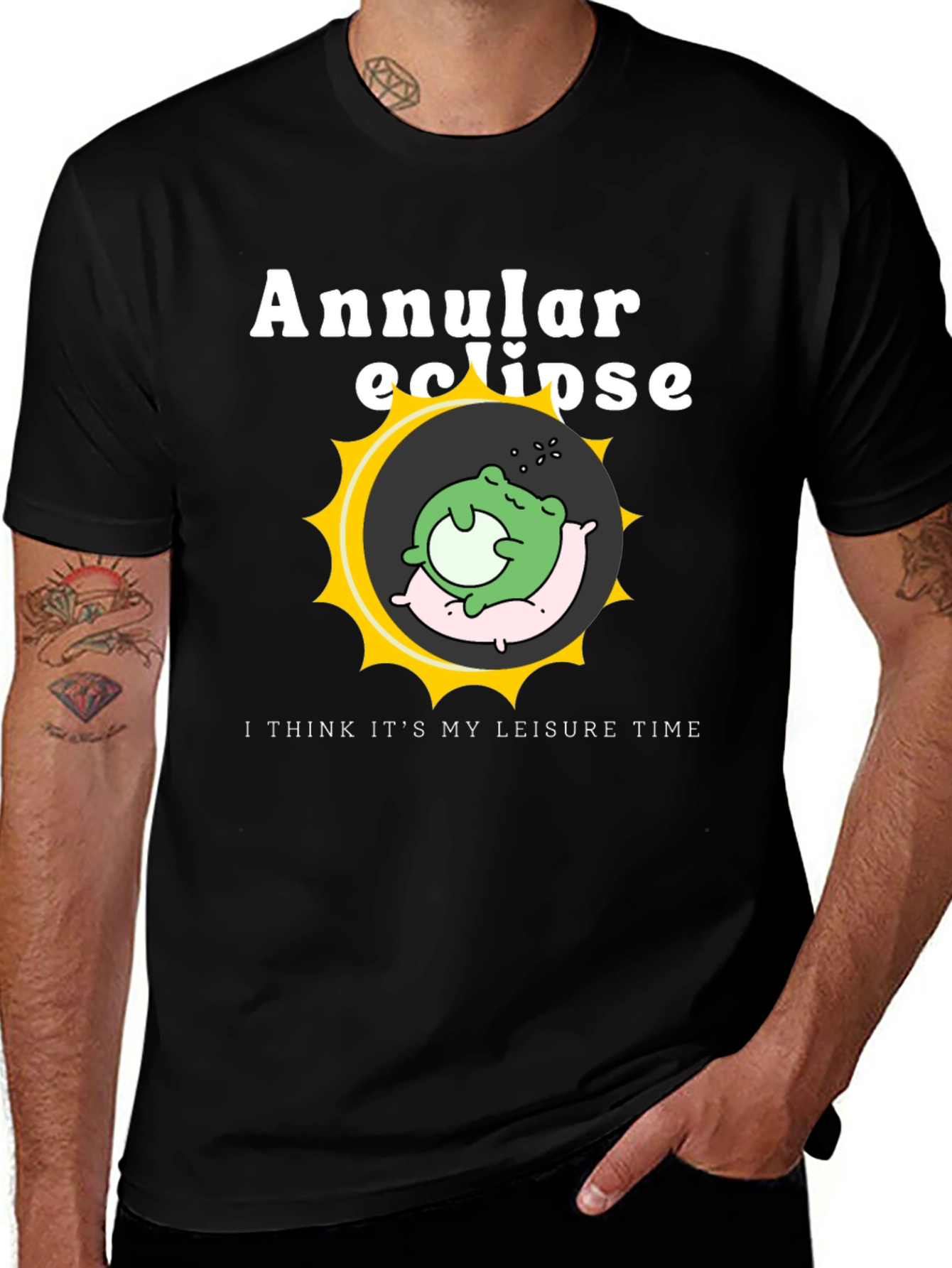 Variant 2 of Annular Eclipse Leisure Time T-Shirt