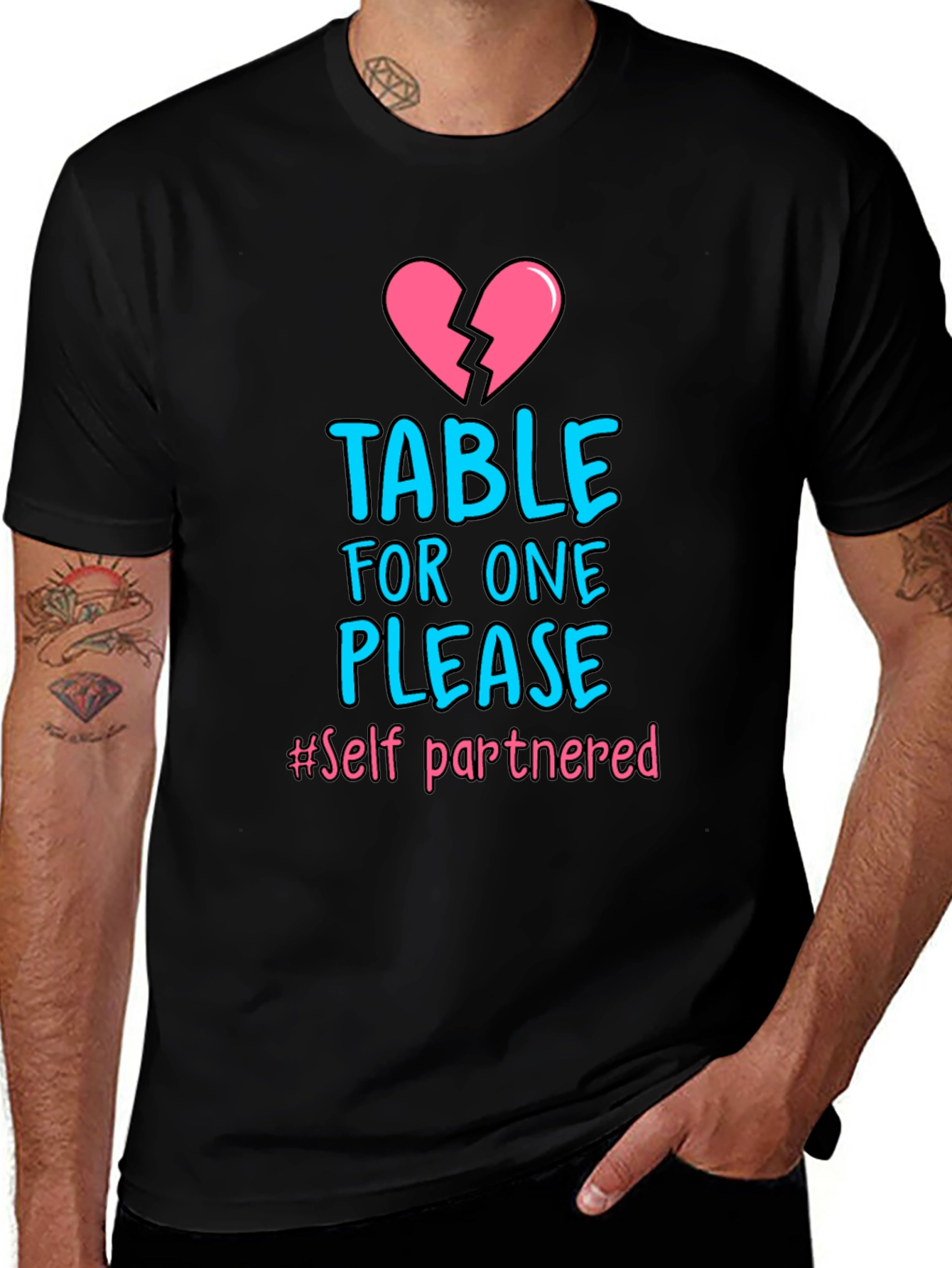 Variant 26 of Self Partnered Graphic Tee - Table for One