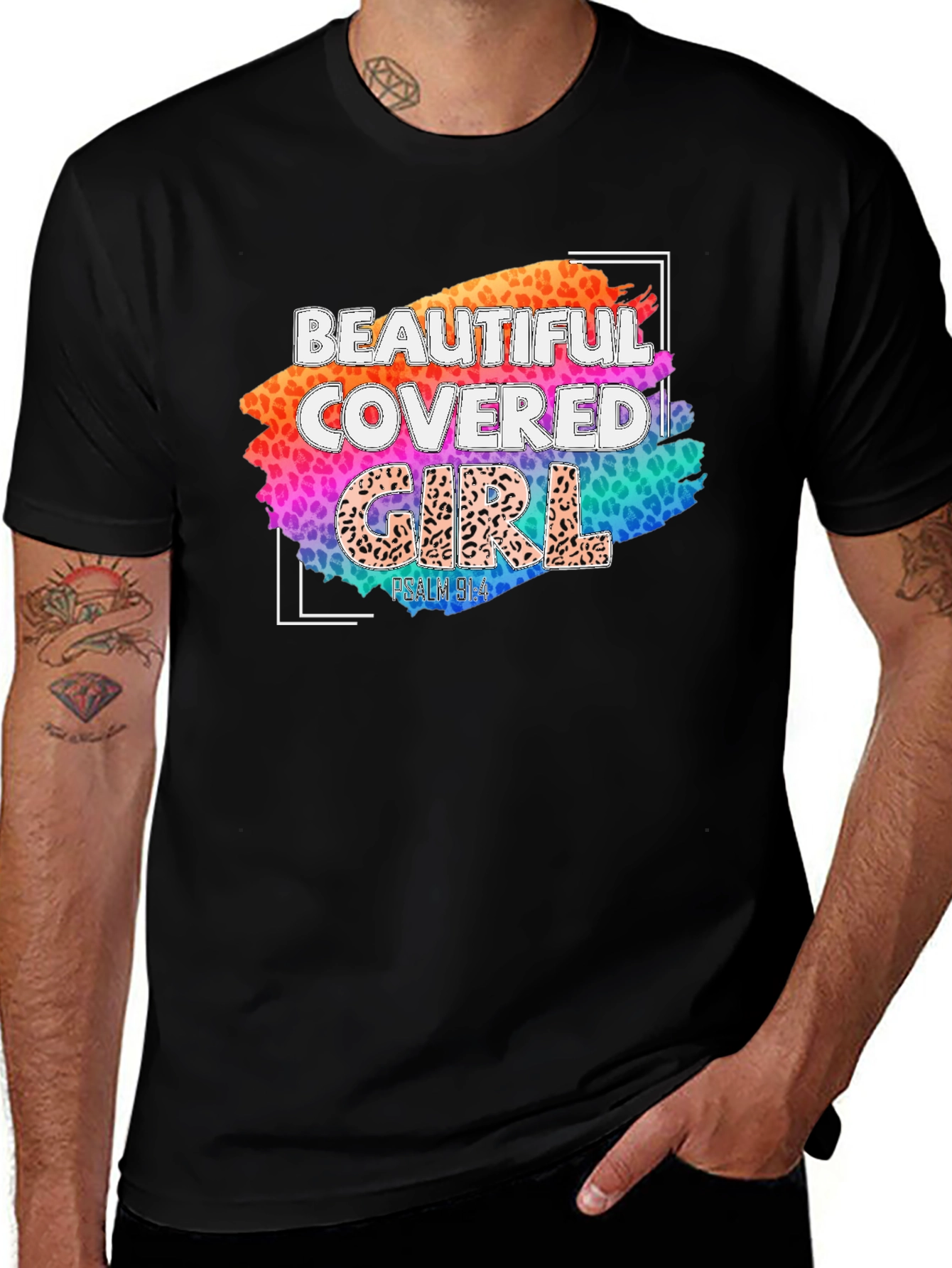 Variant 6 of Beautiful Covered Girl Christian Tee