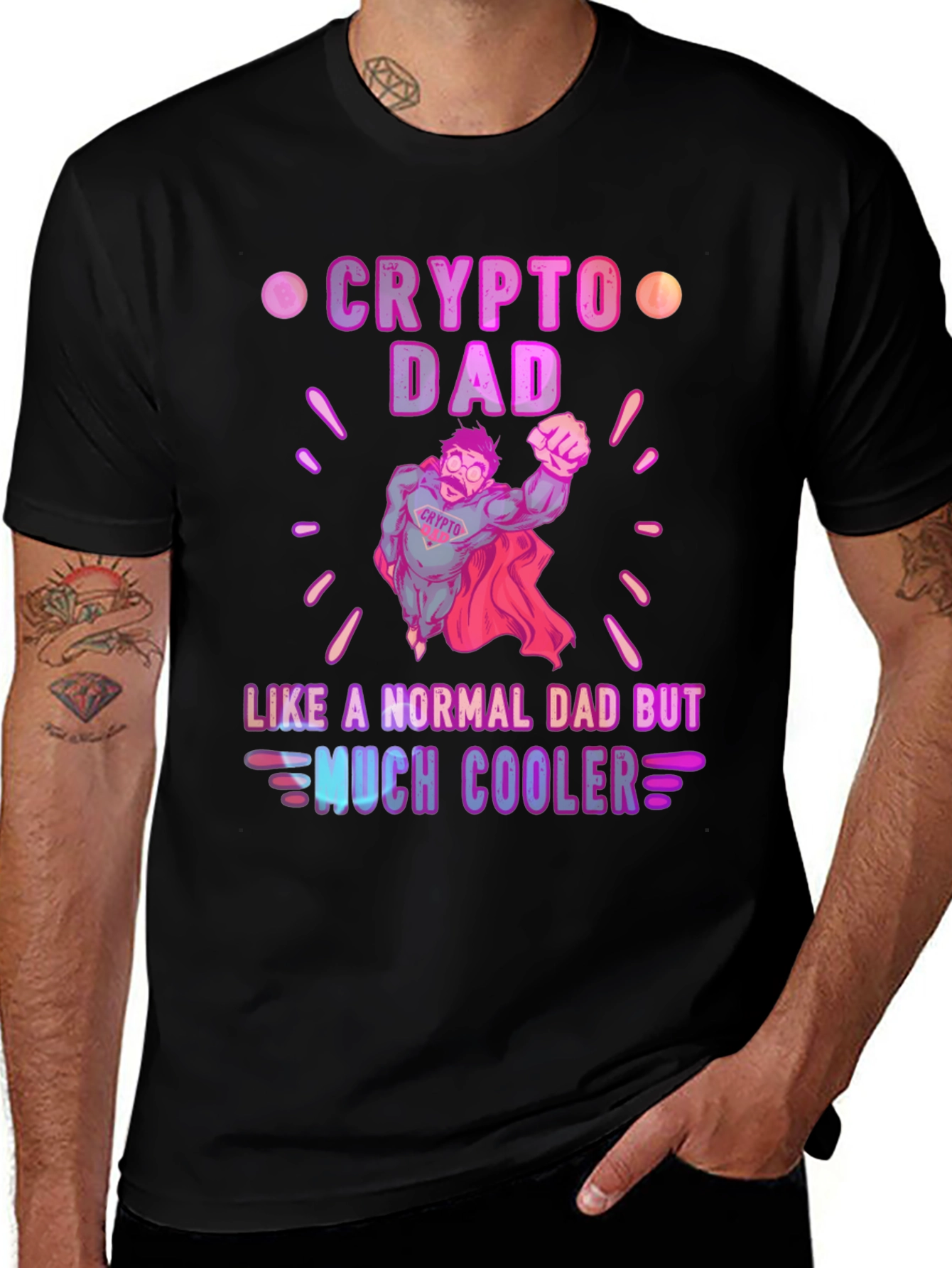 Variant 30 of Crypto Dad T-Shirt - Much Cooler Father's Day Gift