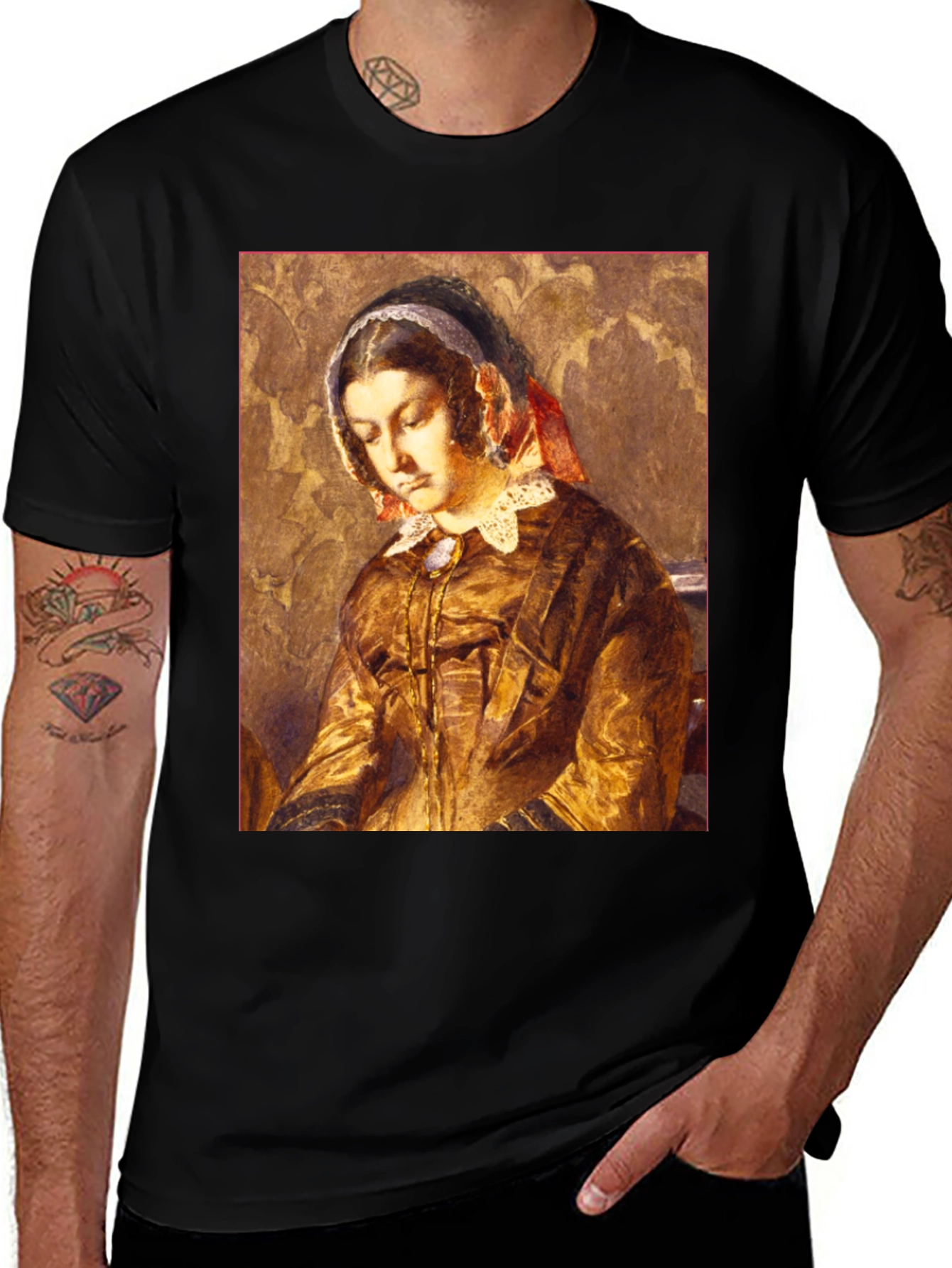 Variant 17 of Vintage Painting Graphic Tee - Classic Style