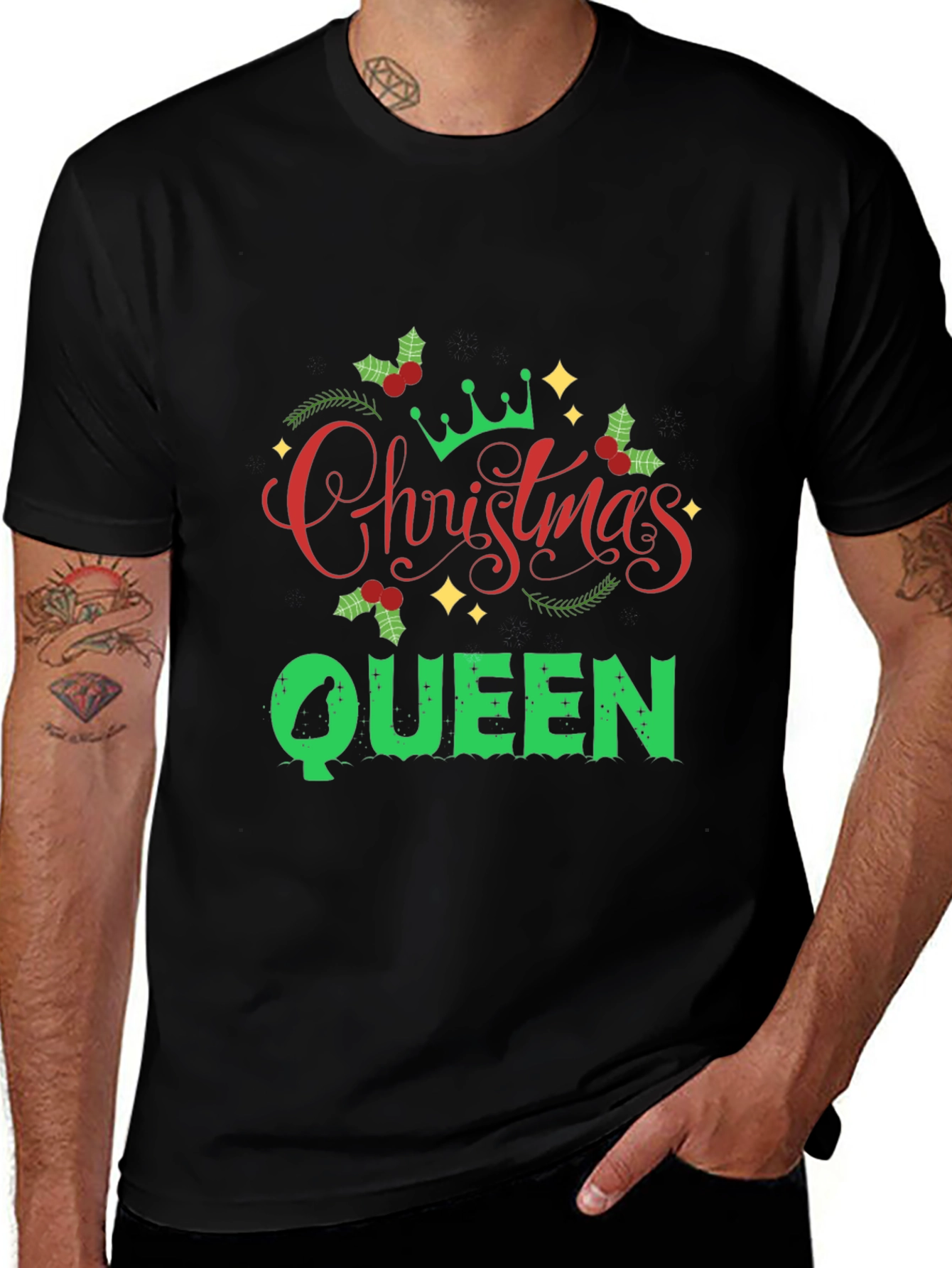 Variant 5 of Christmas Queen Black T-Shirt