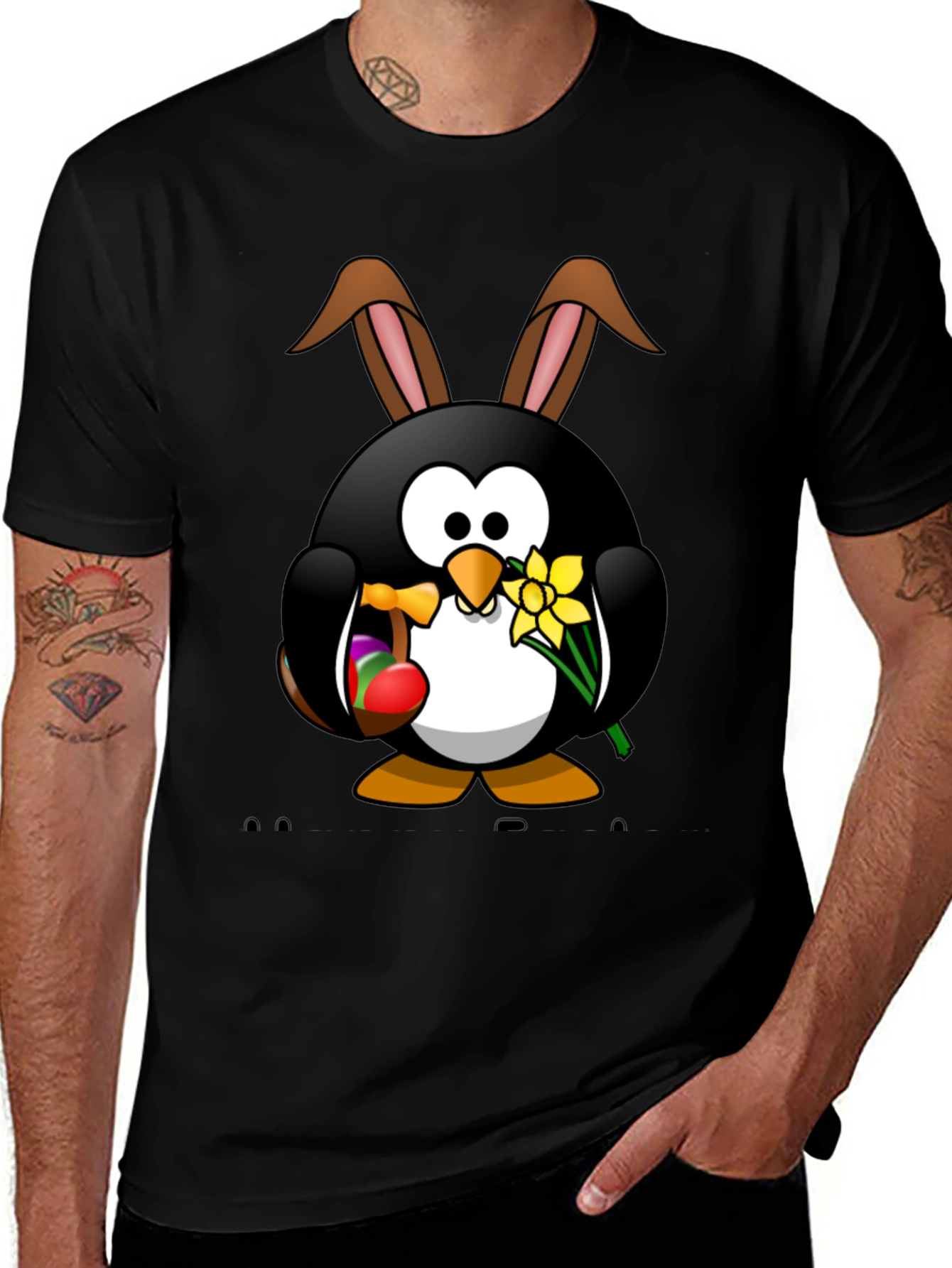 Penguin Easter Bunny T-Shirt