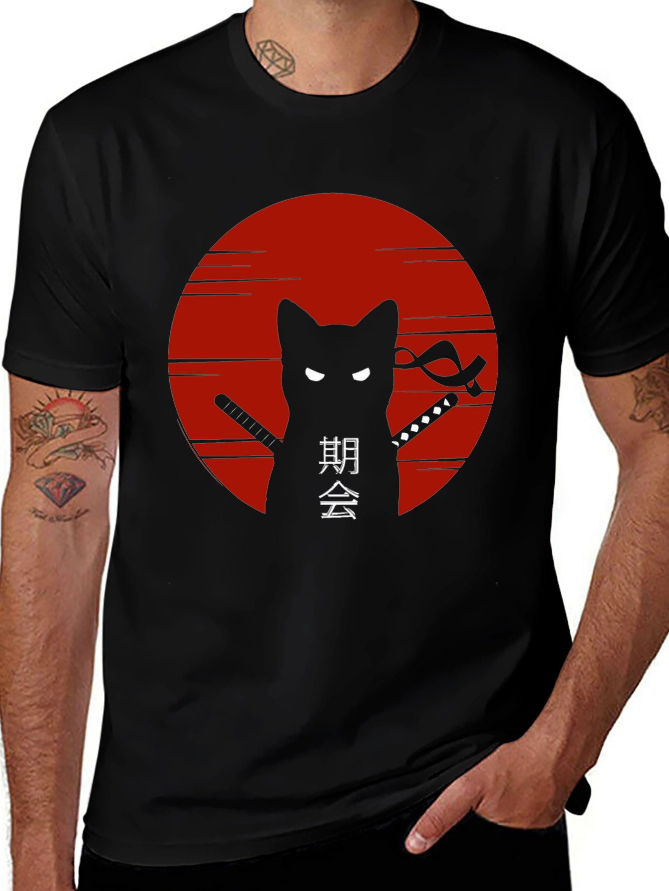 Variant 17 of Ninja Cat T-Shirt - Stealth Style