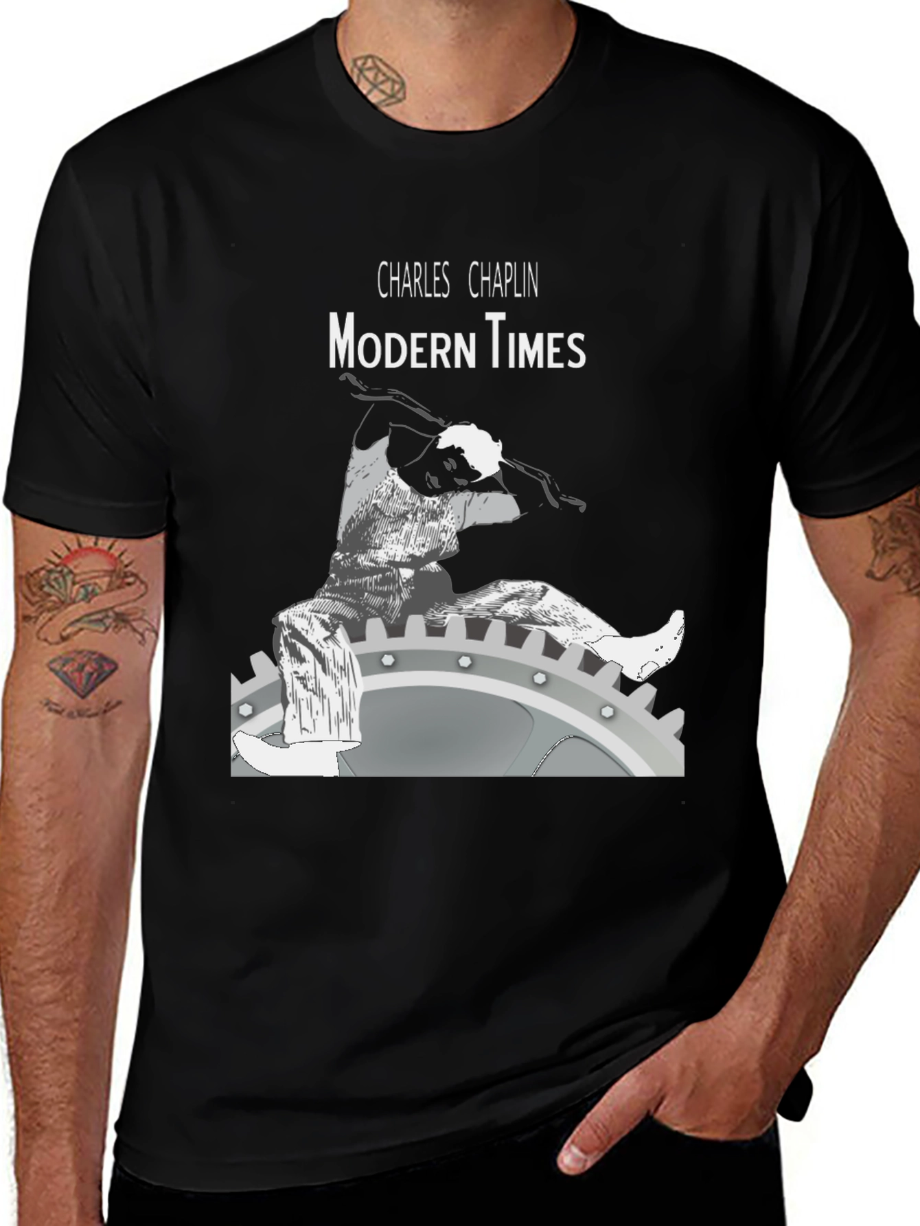 Variant 28 of Modern Times Charlie Chaplin Graphic T-Shirt
