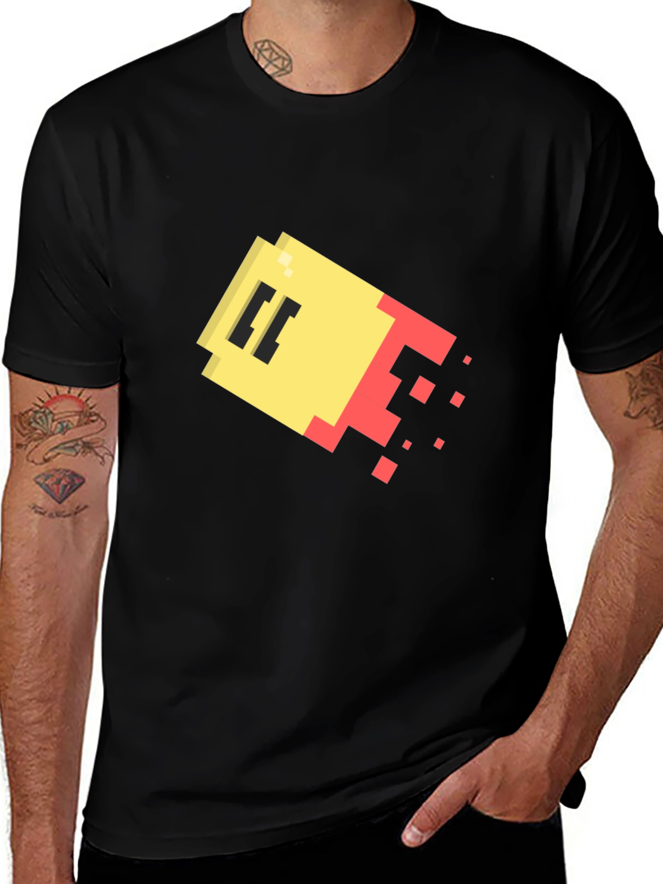 Pixelated Graphic T-Shirt - Retro Gaming Style