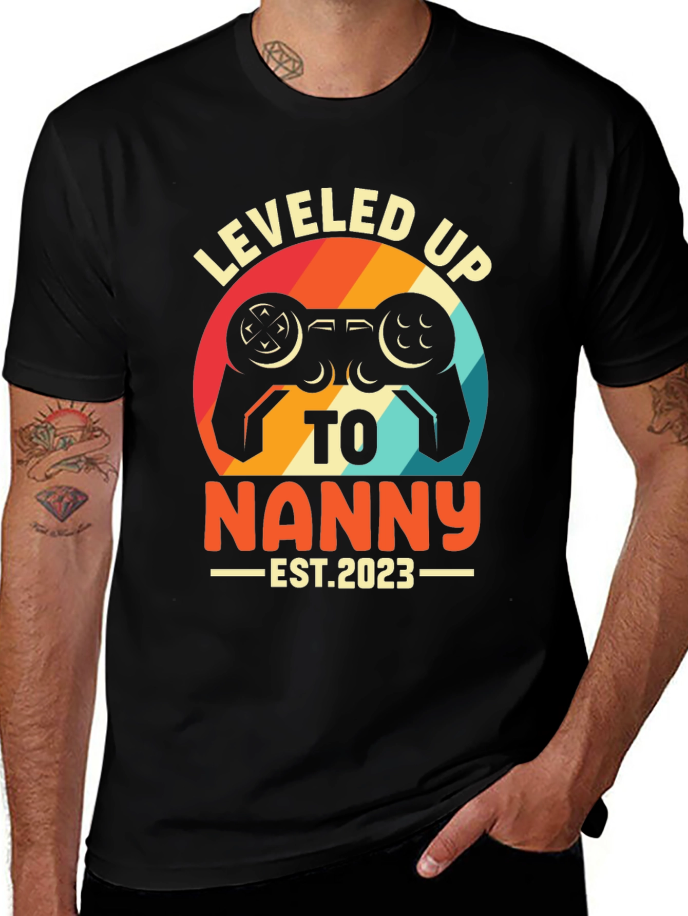 Variant 14 of Leveled Up to Nanny 2023 T-Shirt