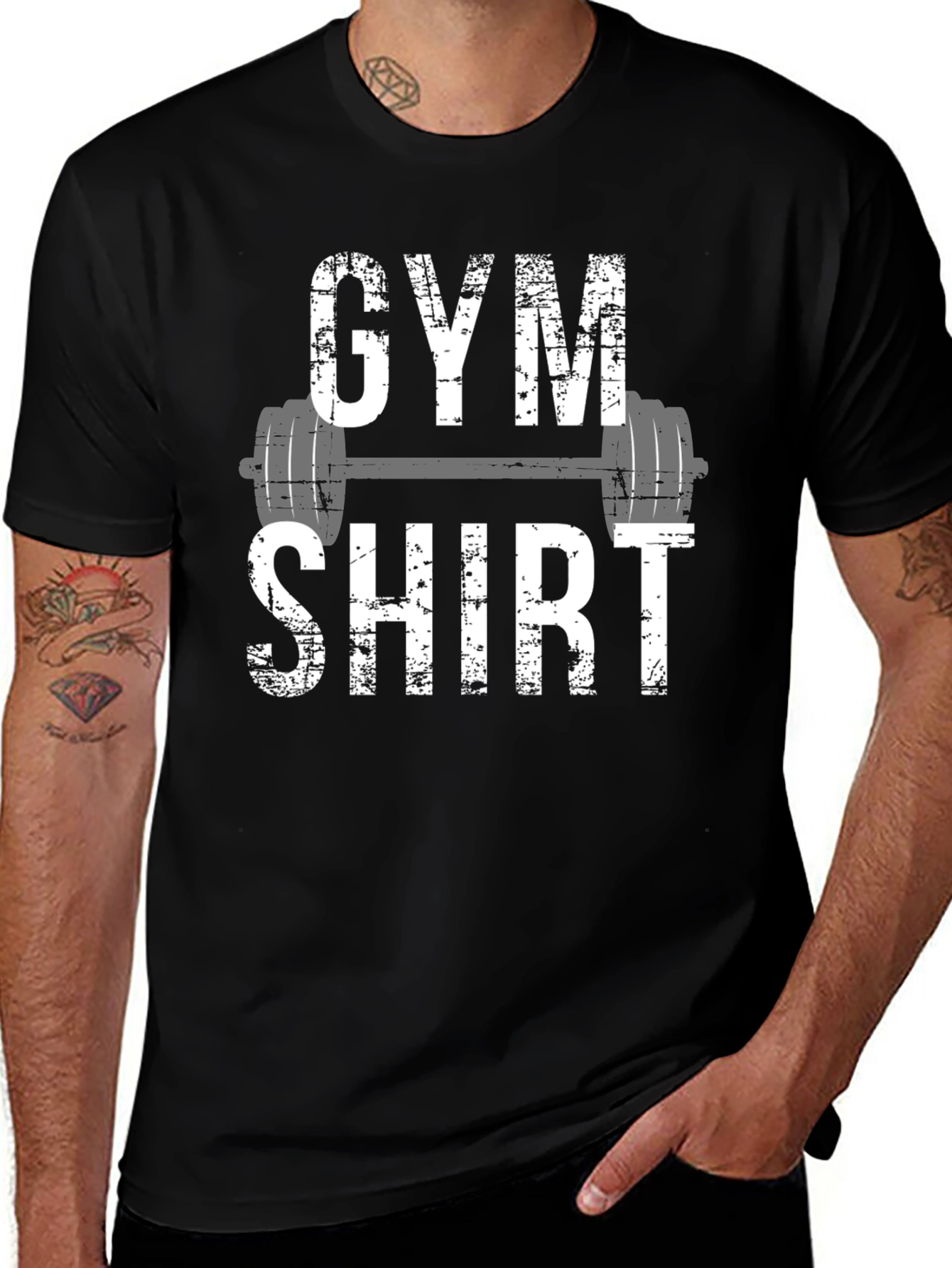 Gym Shirt Graphic Tee Black