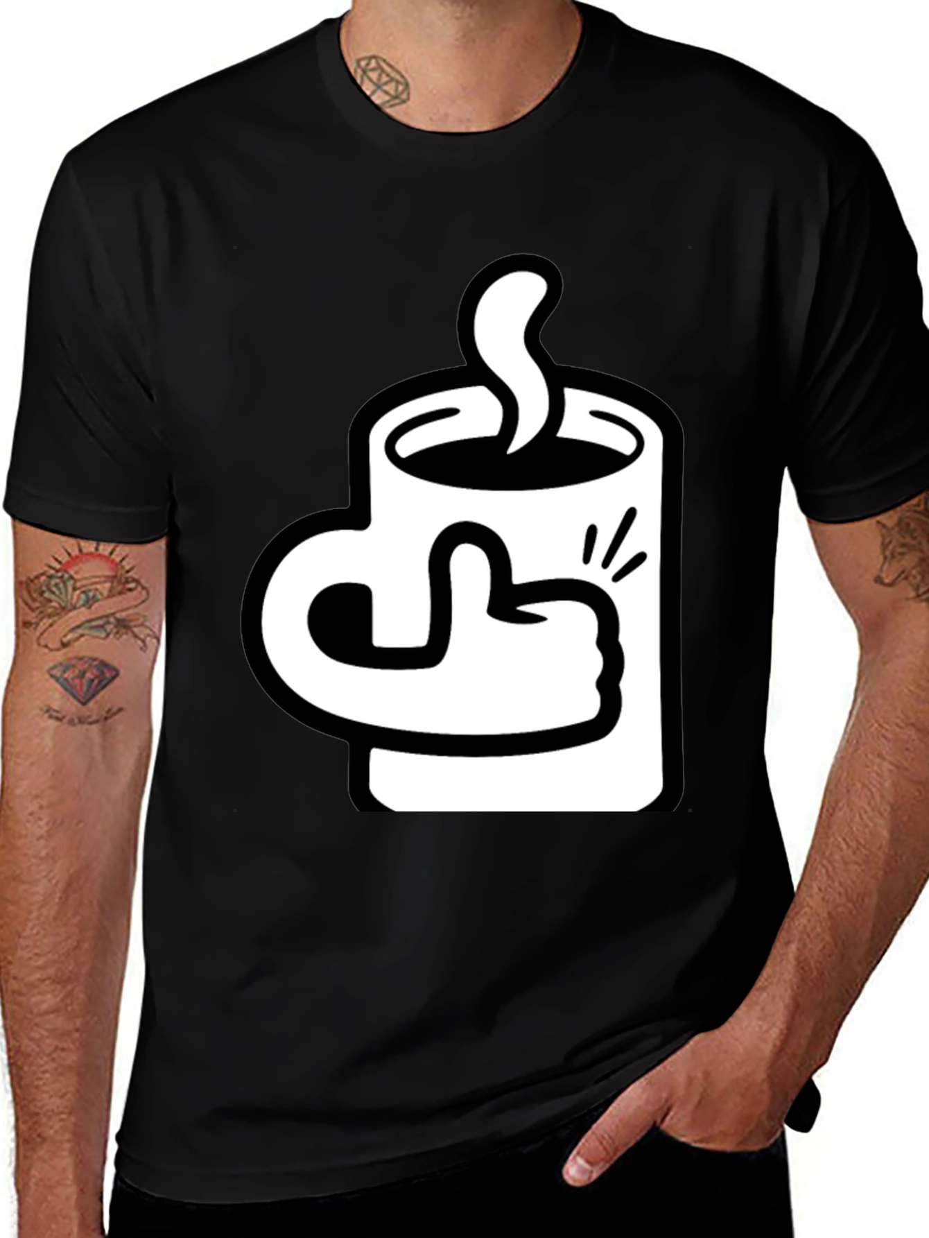 Variant 17 of Coffee Mug Thumbs Up Graphic Tee