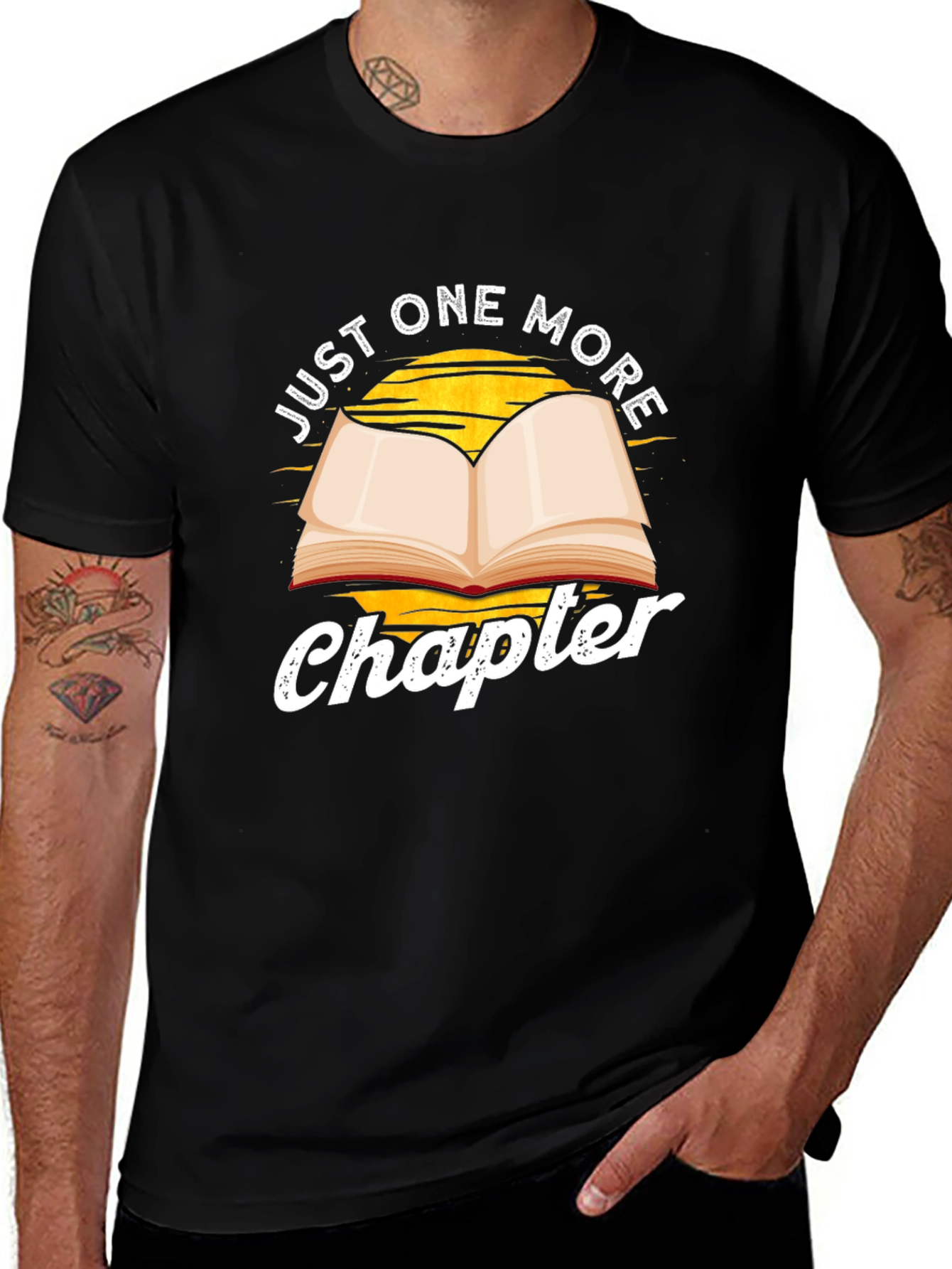 Variant 5 of Just One More Chapter Reader Graphic T-Shirt