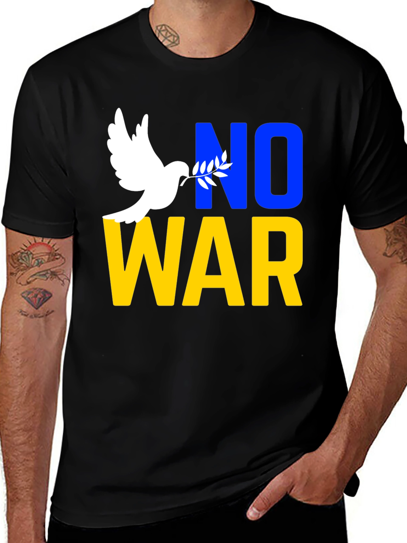 No War Dove T-Shirt - Peace Ukraine Support Tee