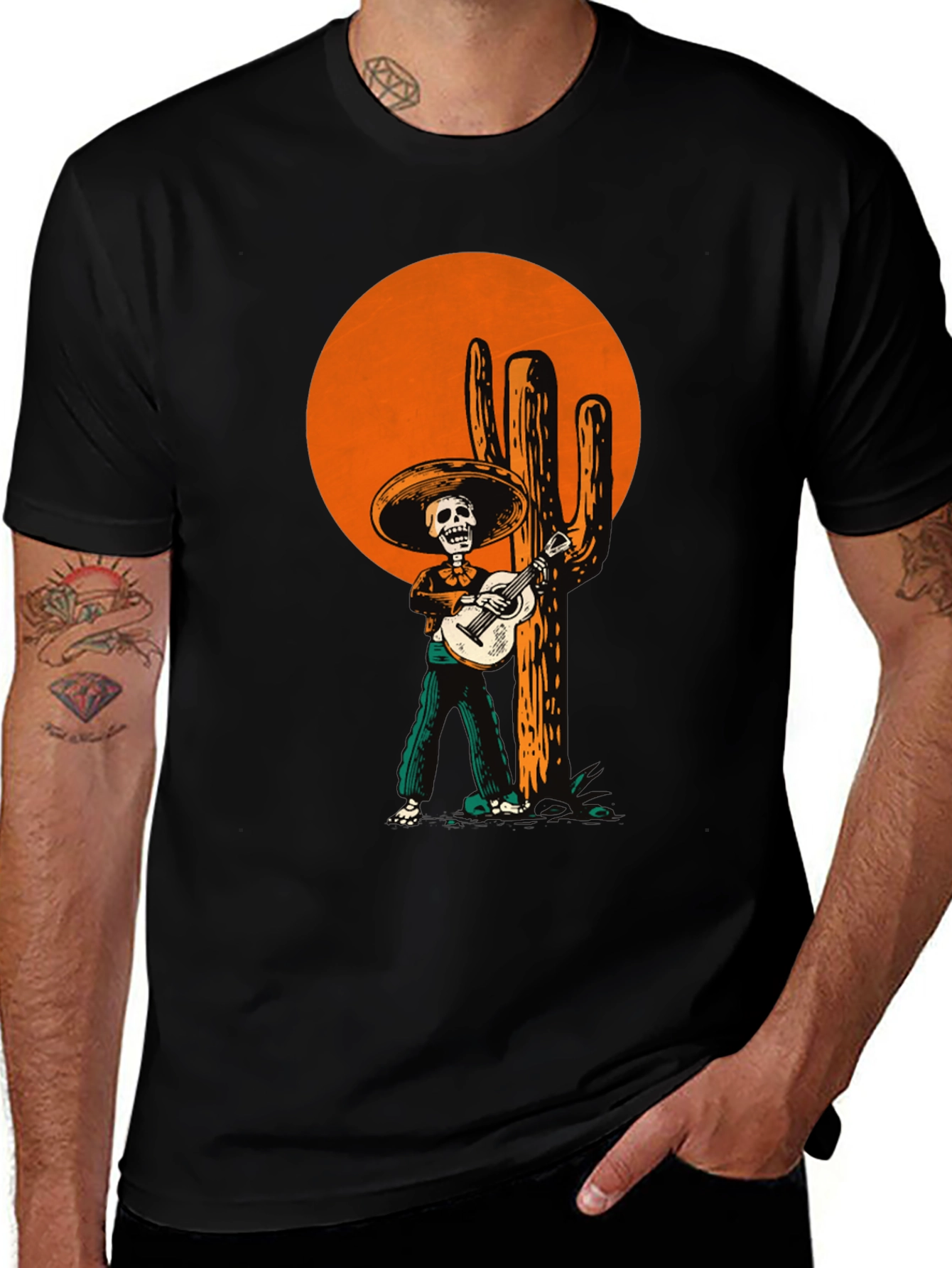 Variant 22 of Mariachi Skeleton T-Shirt - Dia de los Muertos