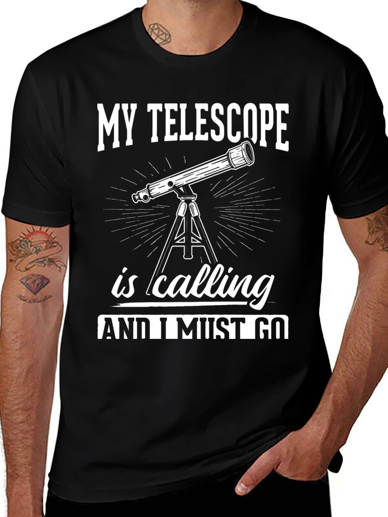Variant 23 of My Telescope is Calling Funny Astronomy T-Shirt
