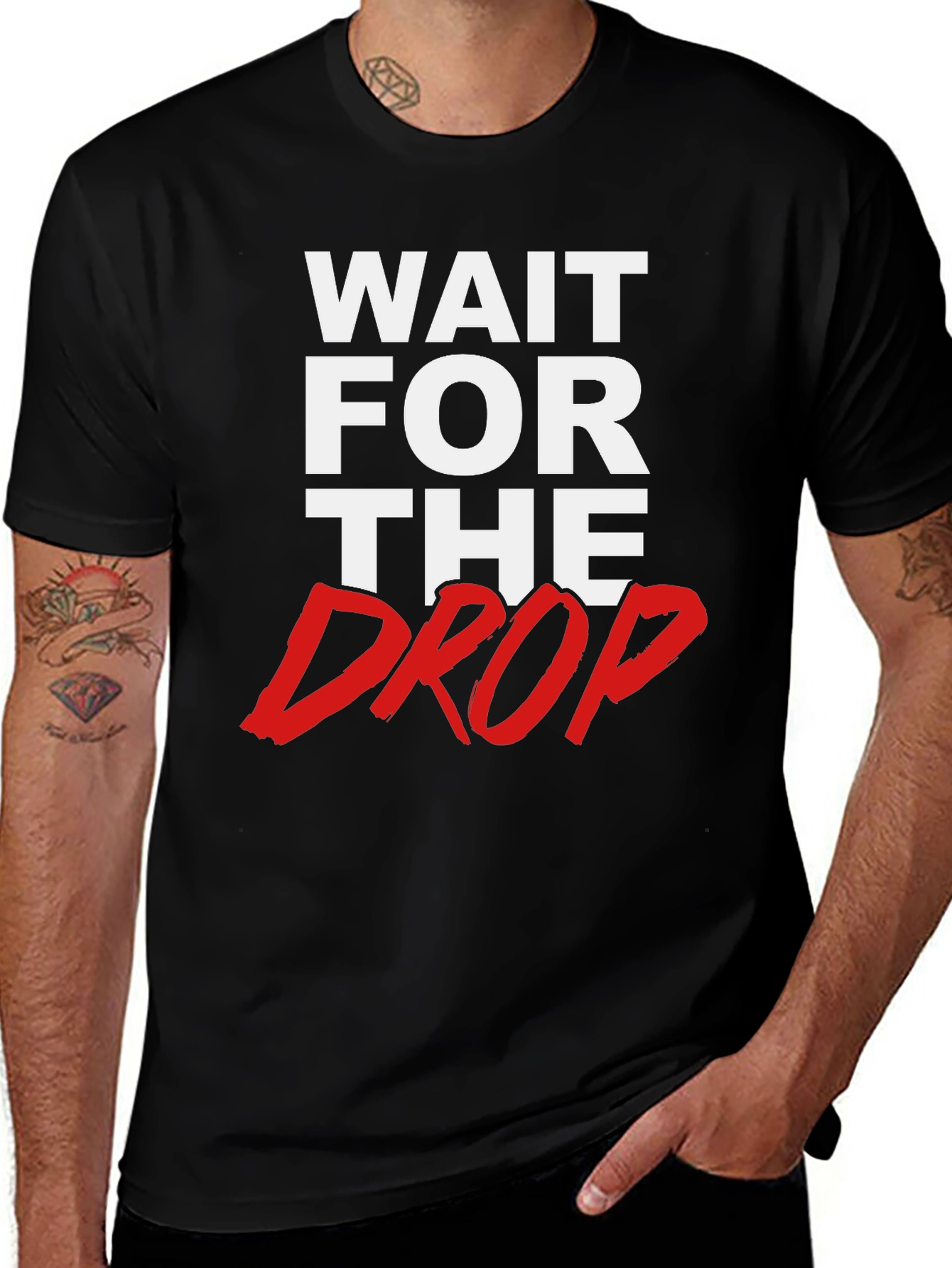 Variant 21 of Wait For The Drop Graphic Tee - Black