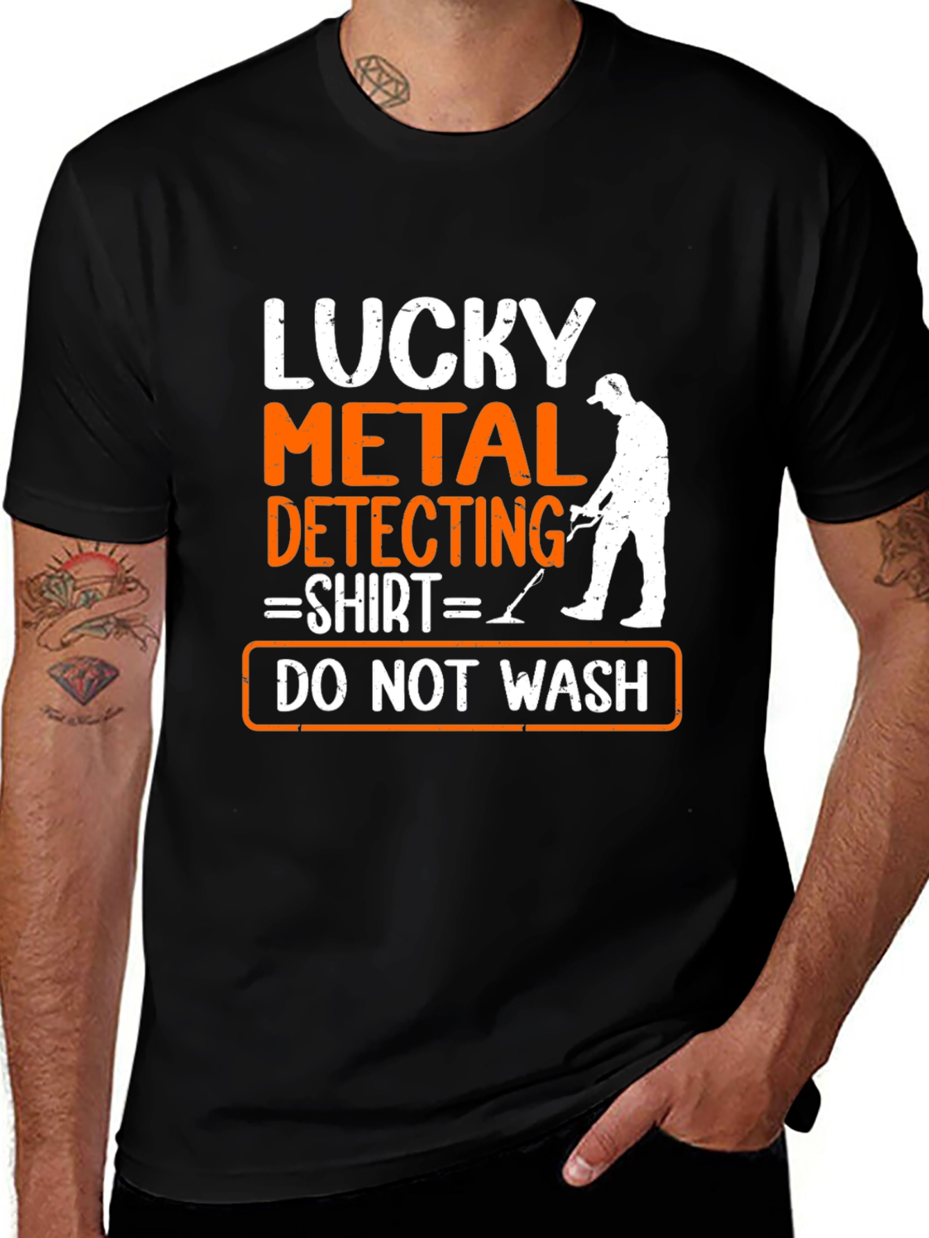 Variant 7 of Lucky Metal Detecting Shirt - Do Not Wash Funny Tee