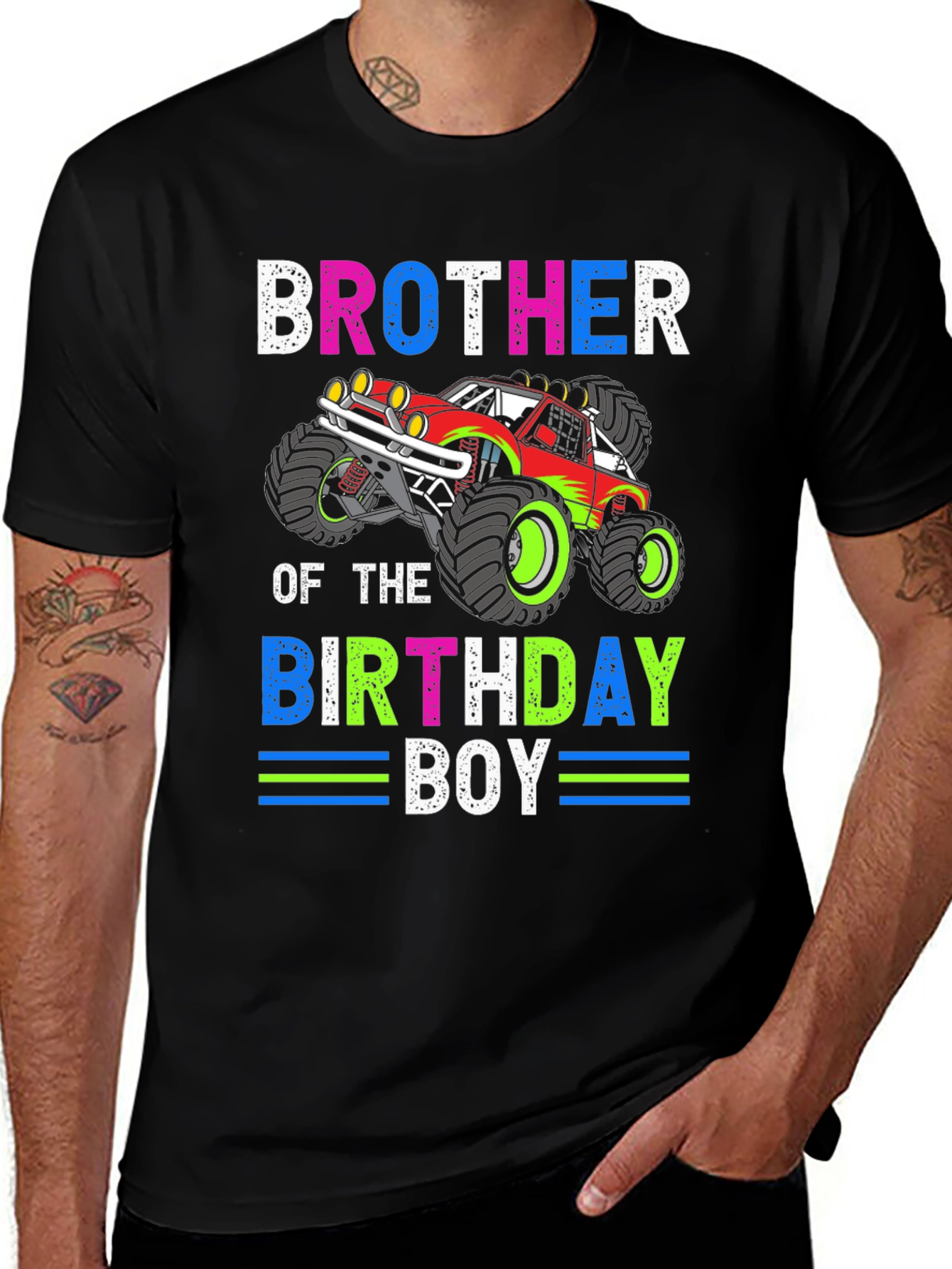 Brother of the Birthday Boy Monster Truck T-Shirt