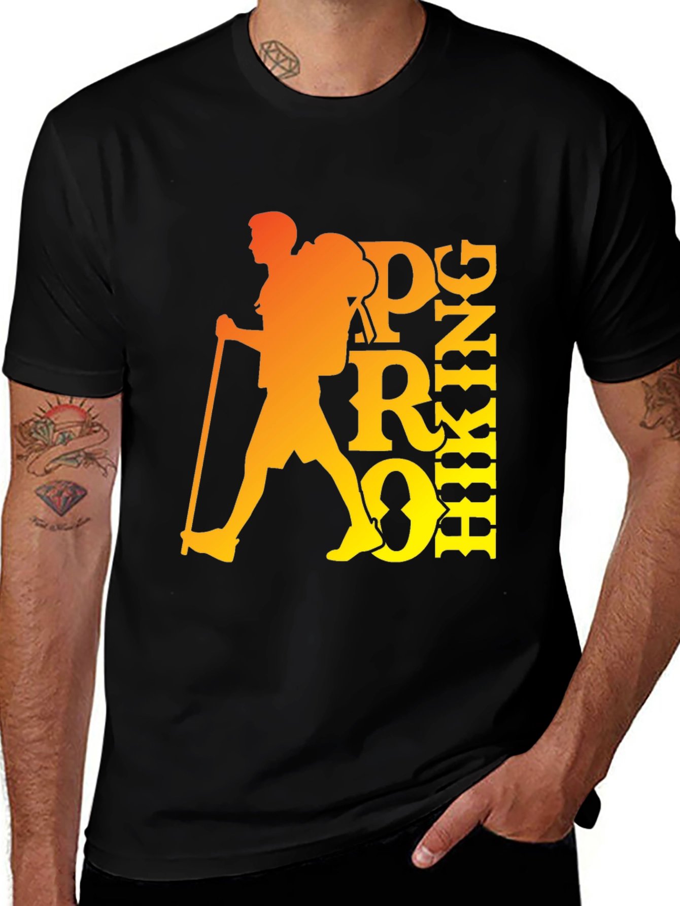Variant 20 of Pro Hiking Black T-Shirt Outdoor Adventure