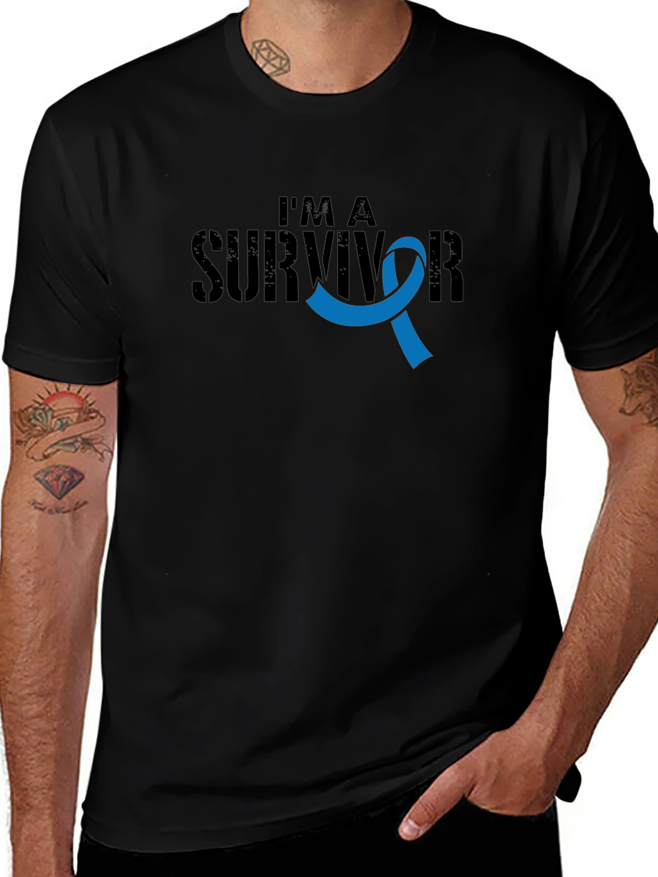 Variant 7 of Survivor Ribbon Tee - Support Cancer Awareness