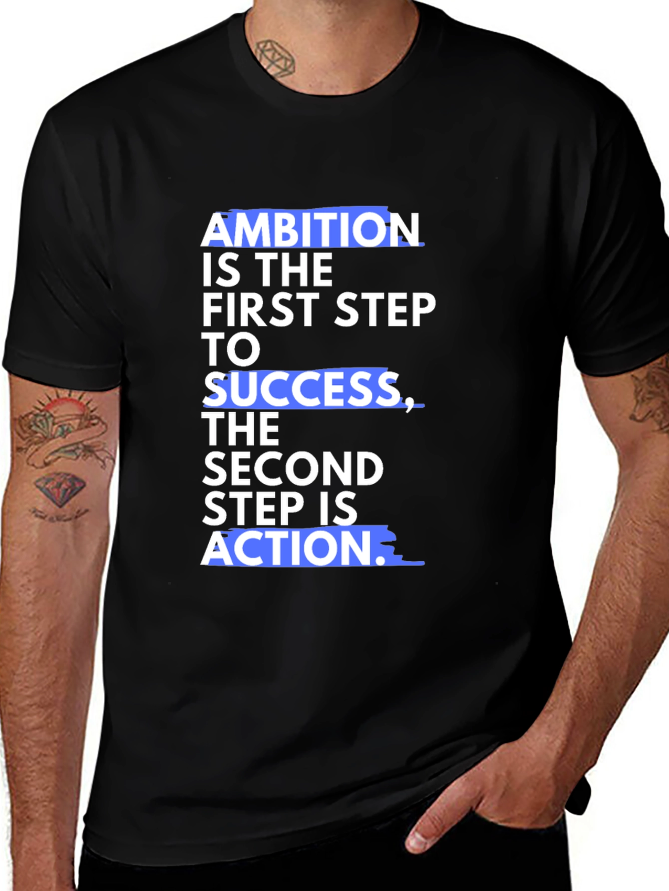 Variant 24 of Motivational Ambition Success Black T-Shirt