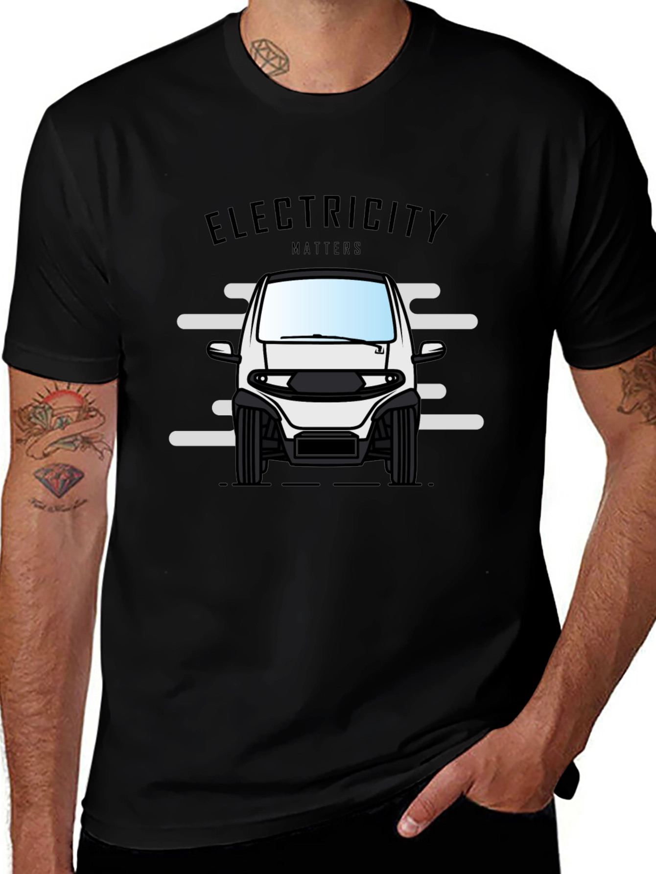 Variant 7 of Electricity Matters Electric Car T-Shirt