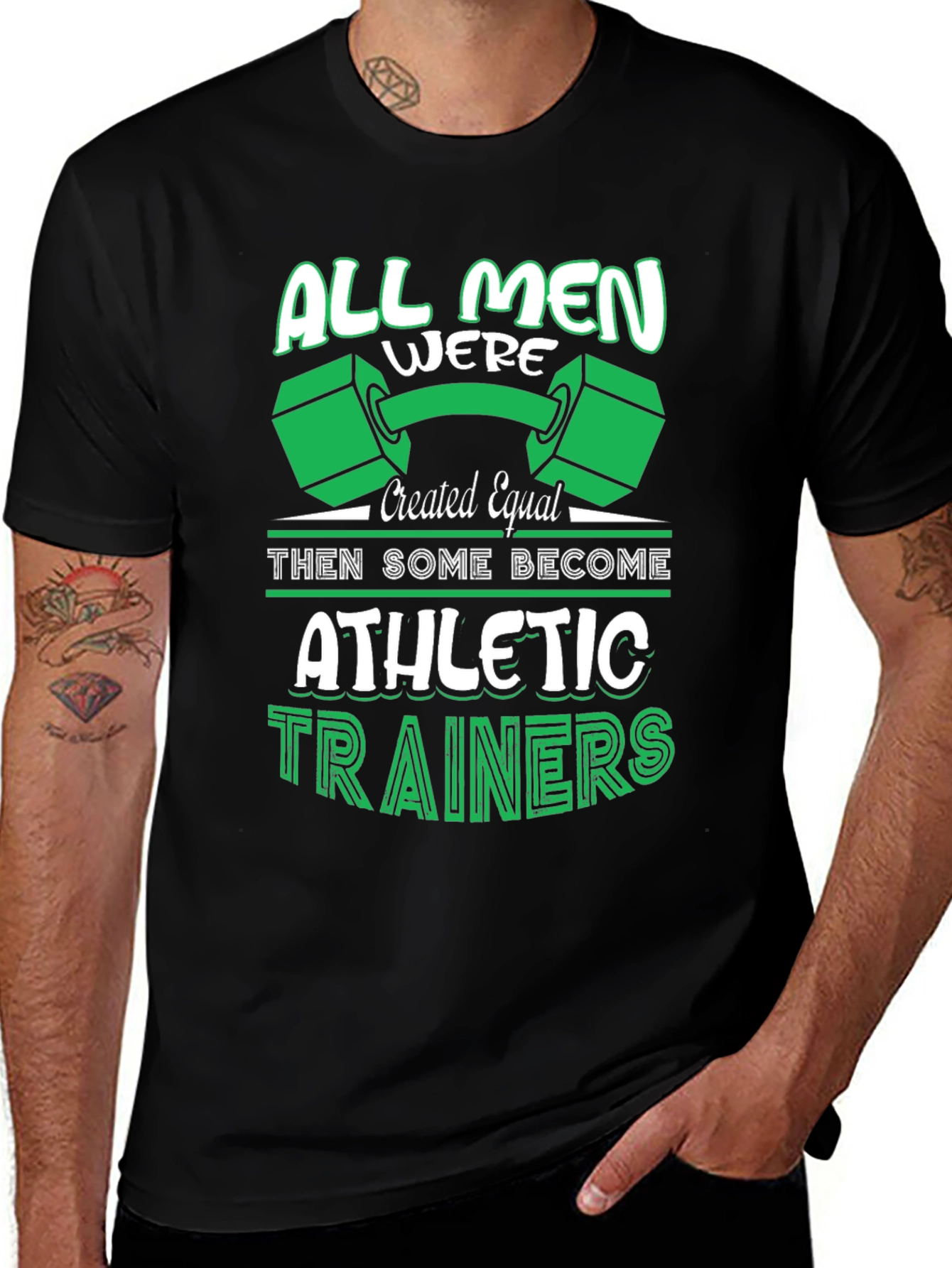 Variant 13 of Athletic Trainers T-Shirt - All Men Were Created Equal Gym Tee