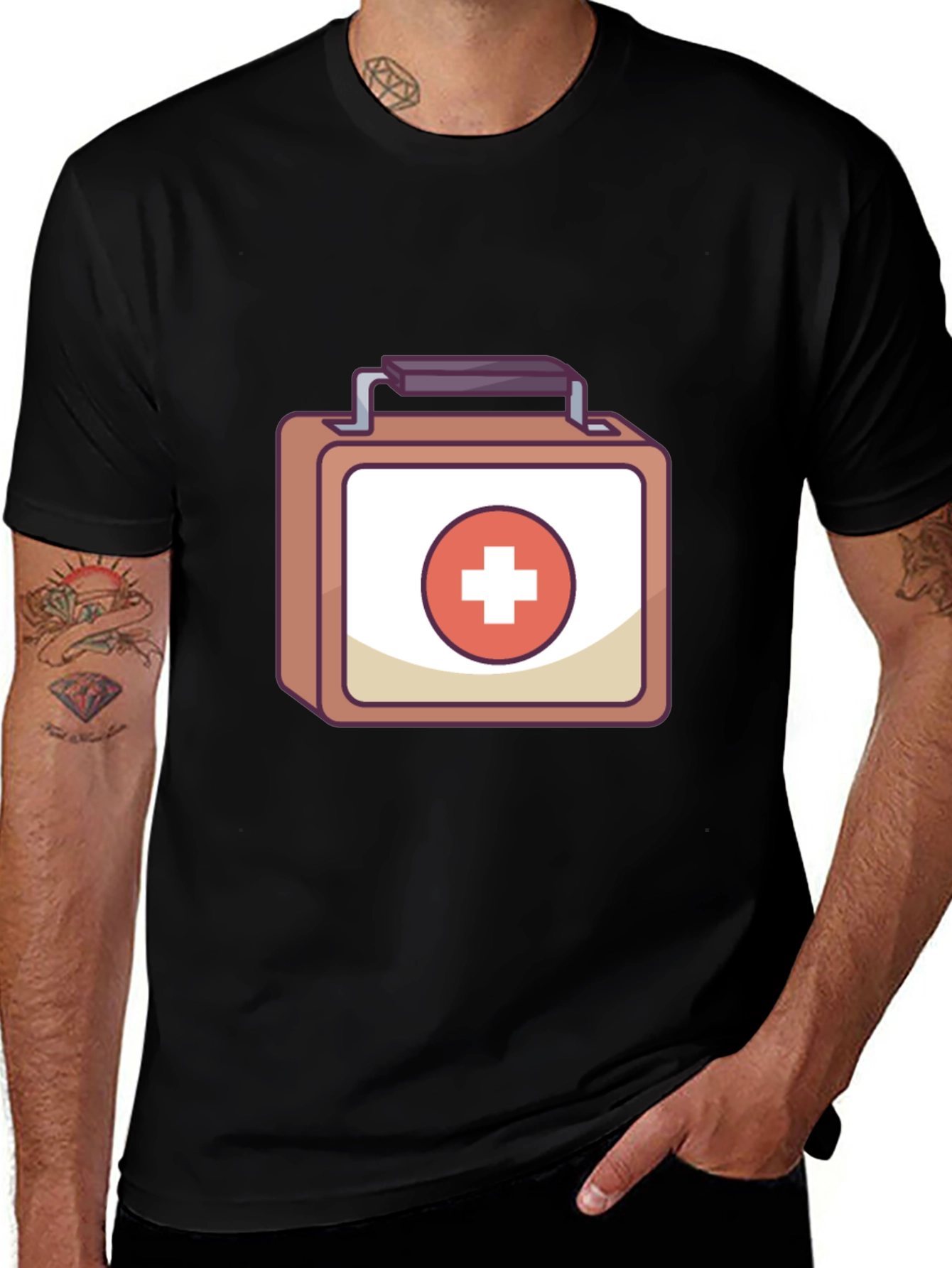 Variant 23 of First Aid Kit T-Shirt - Medical Cartoon Design