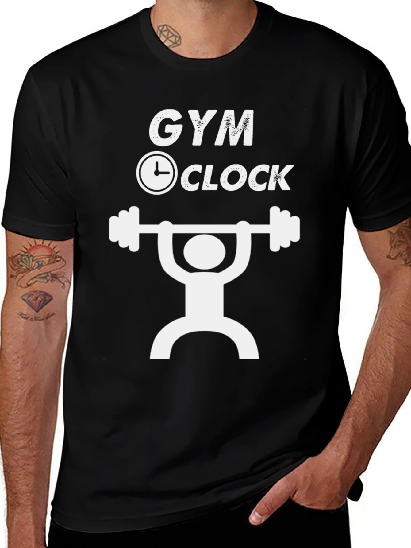 Variant 13 of Gym Clock Graphic T-Shirt - Workout Time