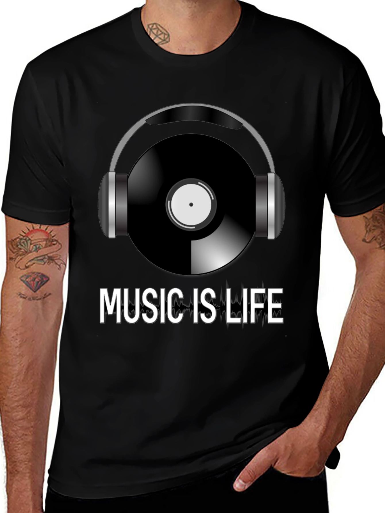 Variant 11 of Music is Life Graphic Tee