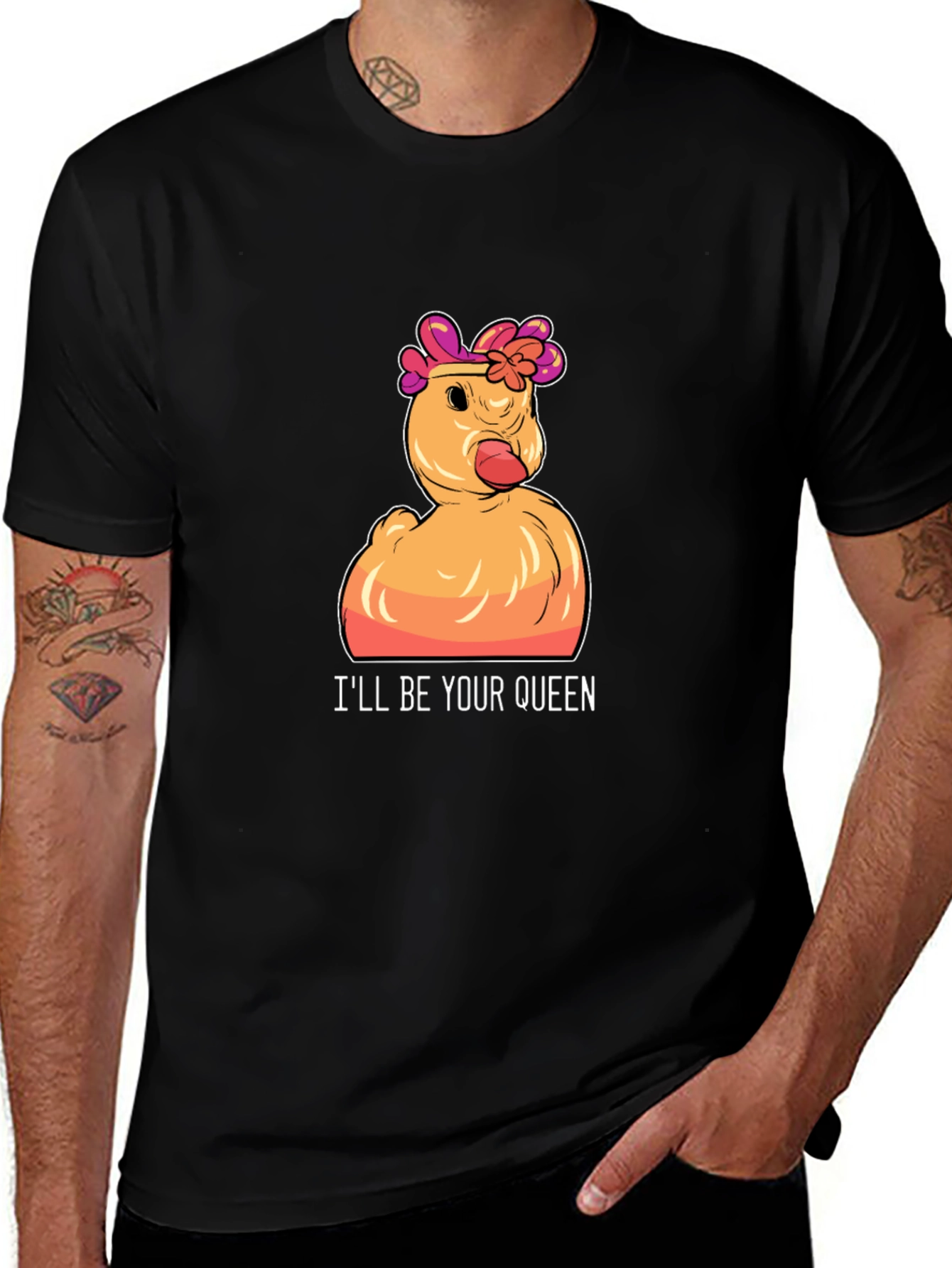 Variant 3 of Queen Duck Graphic T-Shirt - Funny Novelty Tee