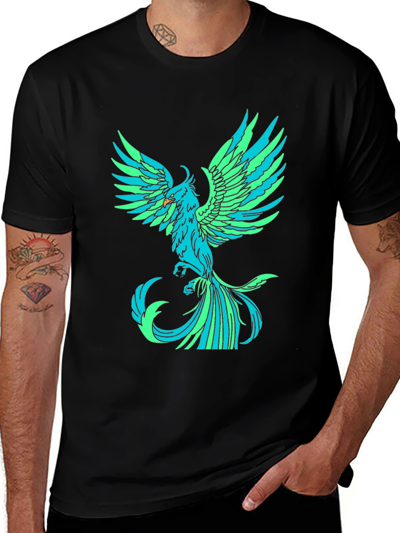 Variant 28 of Phoenix Graphic Black T-Shirt