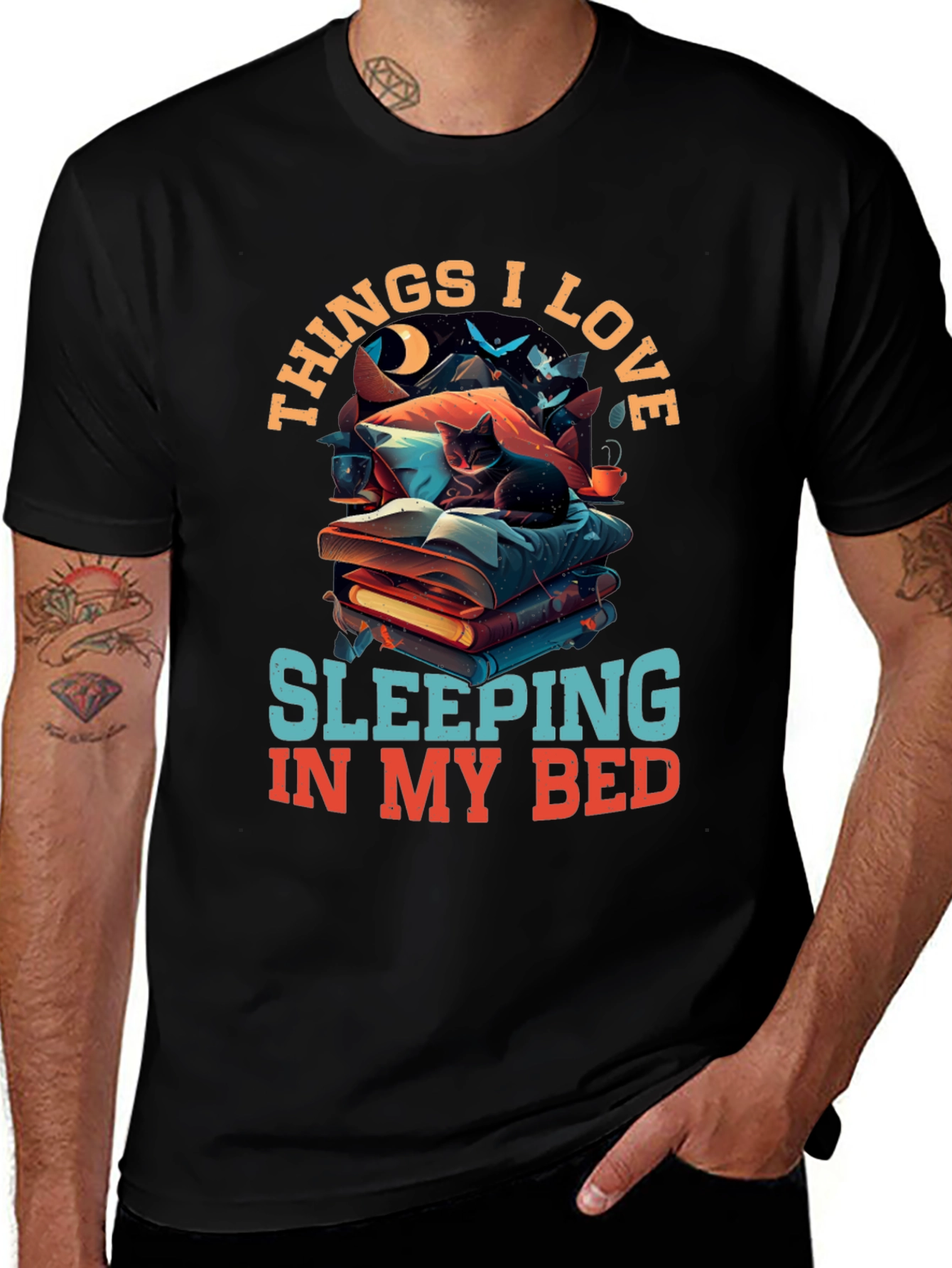 Variant 18 of Cozy Cat Bedtime T-Shirt