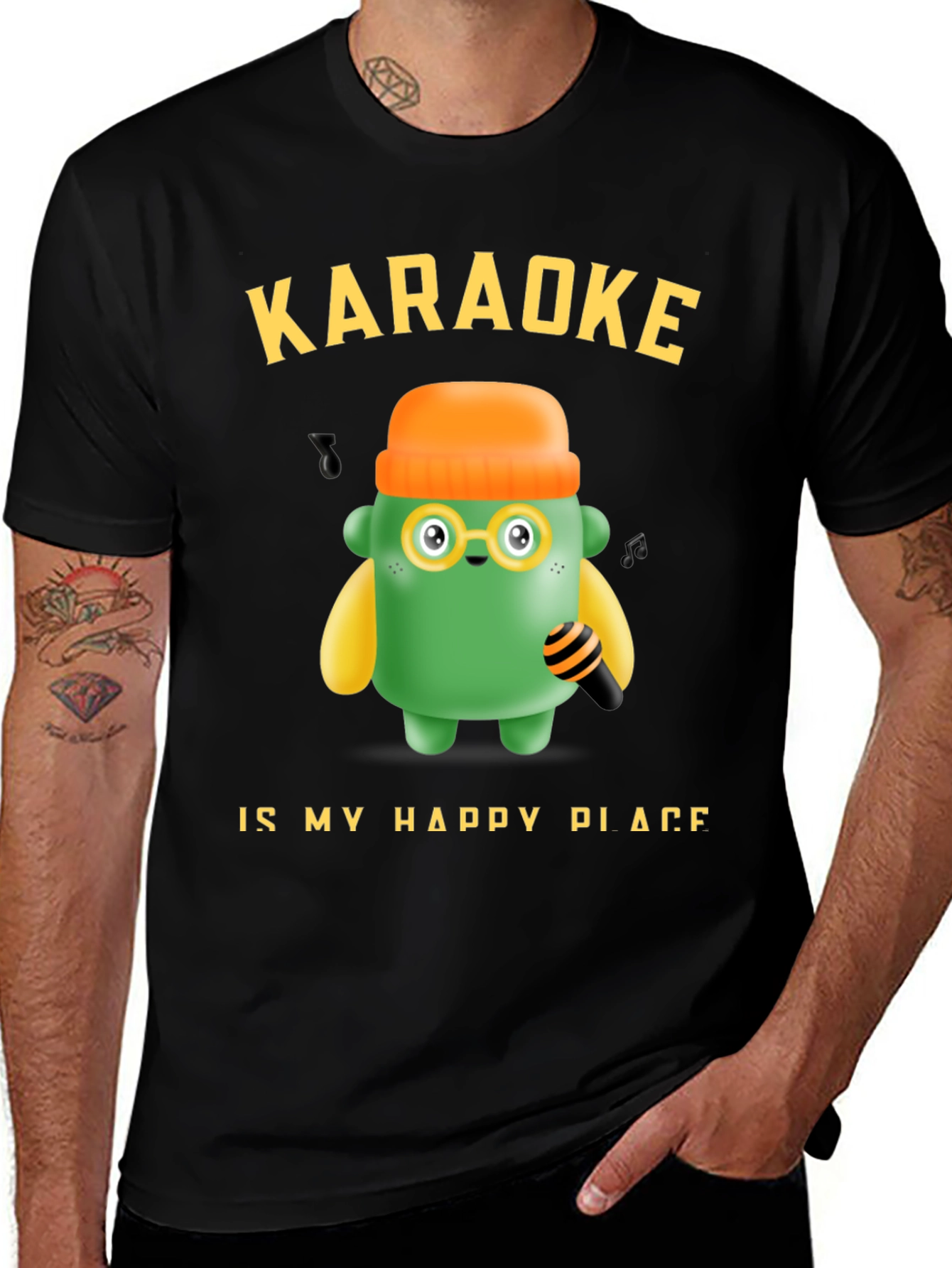 Variant 12 of Karaoke My Happy Place T-Shirt Fun Graphic Tee