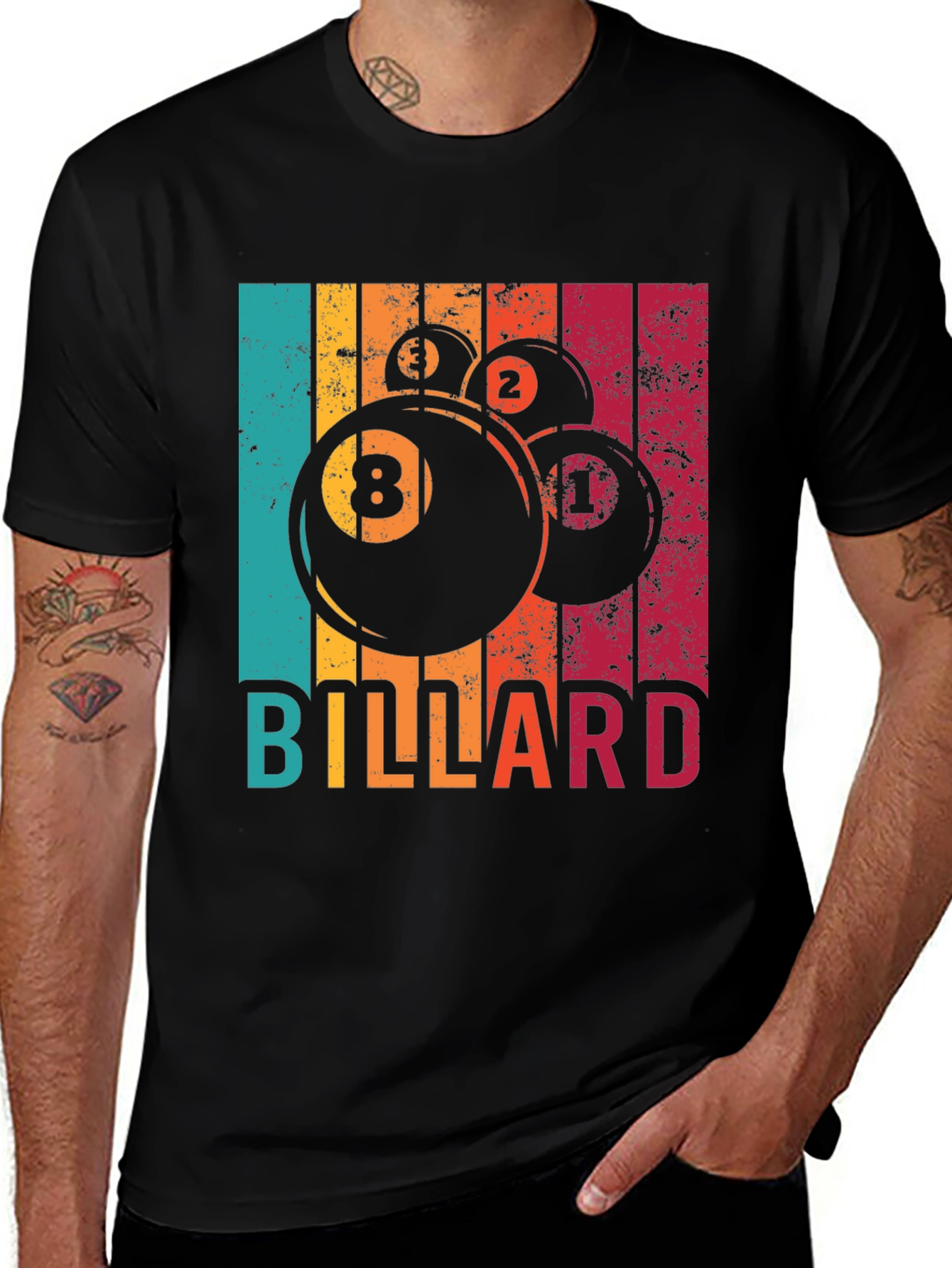 Variant 24 of Retro Billiards T-Shirt - Vintage Pool Design