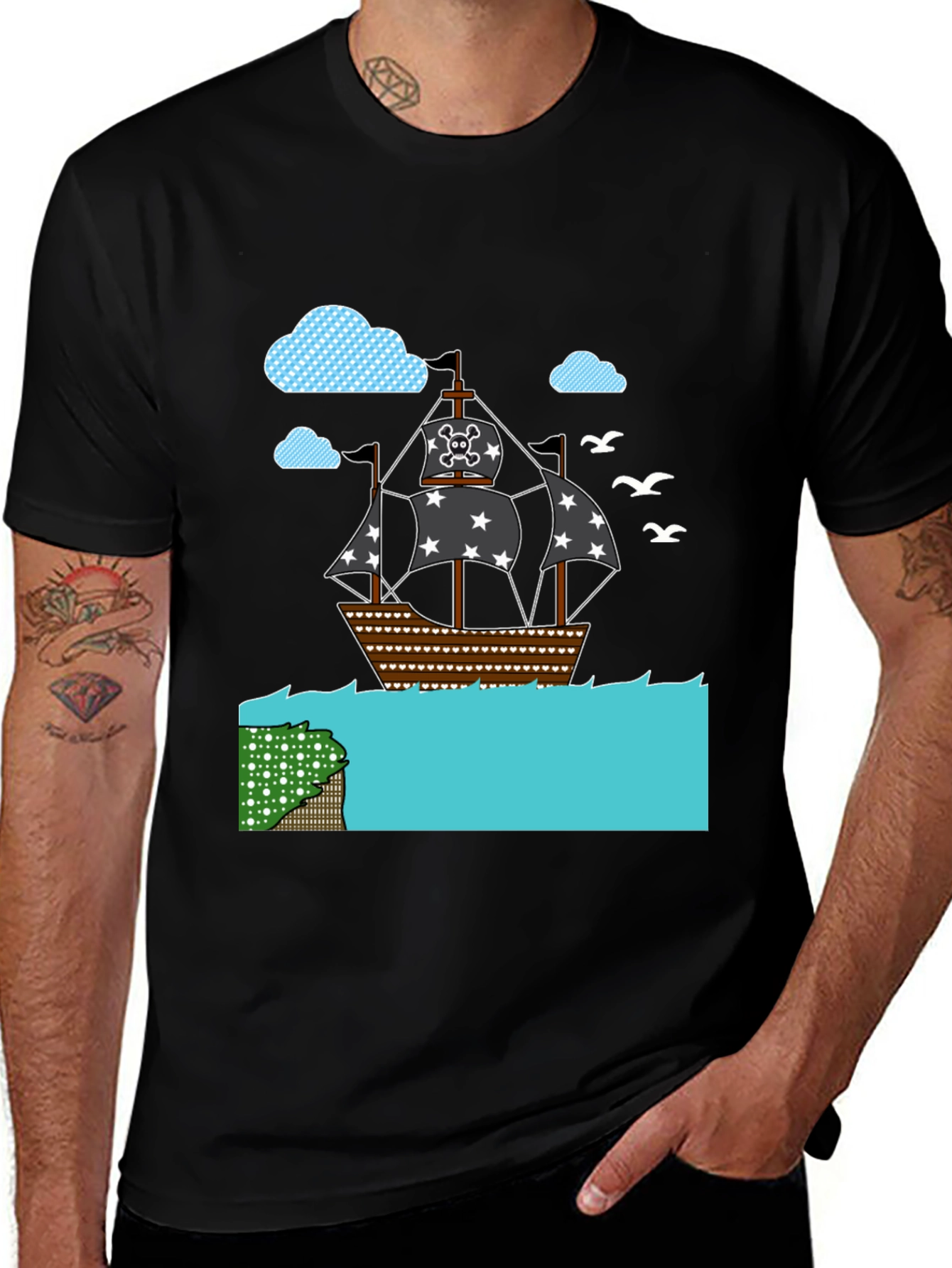 Variant 10 of Pirate Ship Graphic T-Shirt