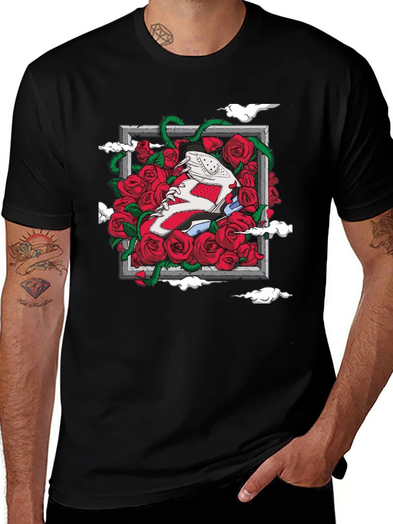 Variant 16 of Sneaker Roses Graphic T-Shirt