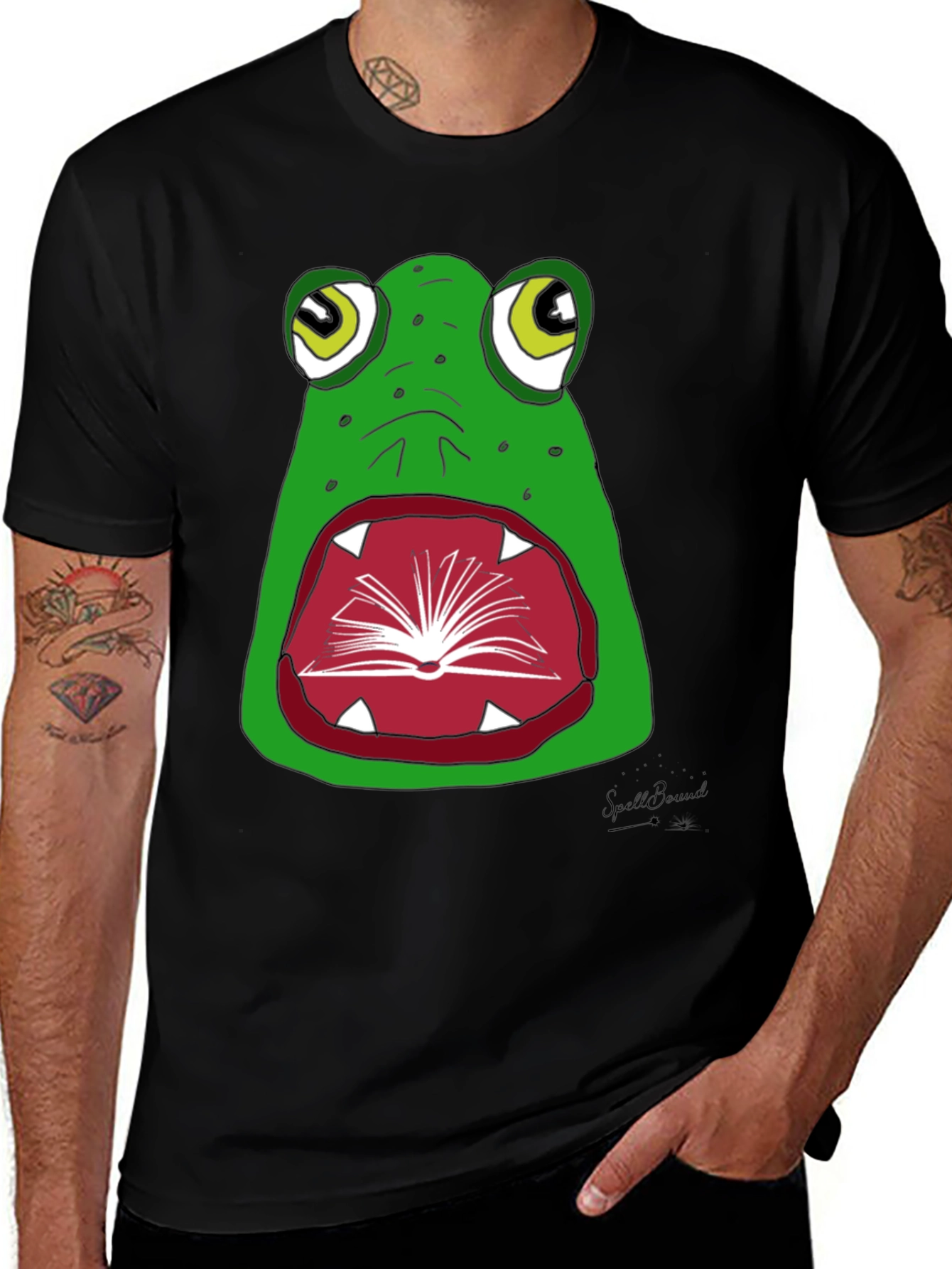 Variant 17 of Frog Bookworm Graphic T-Shirt - Read and Ribbit!