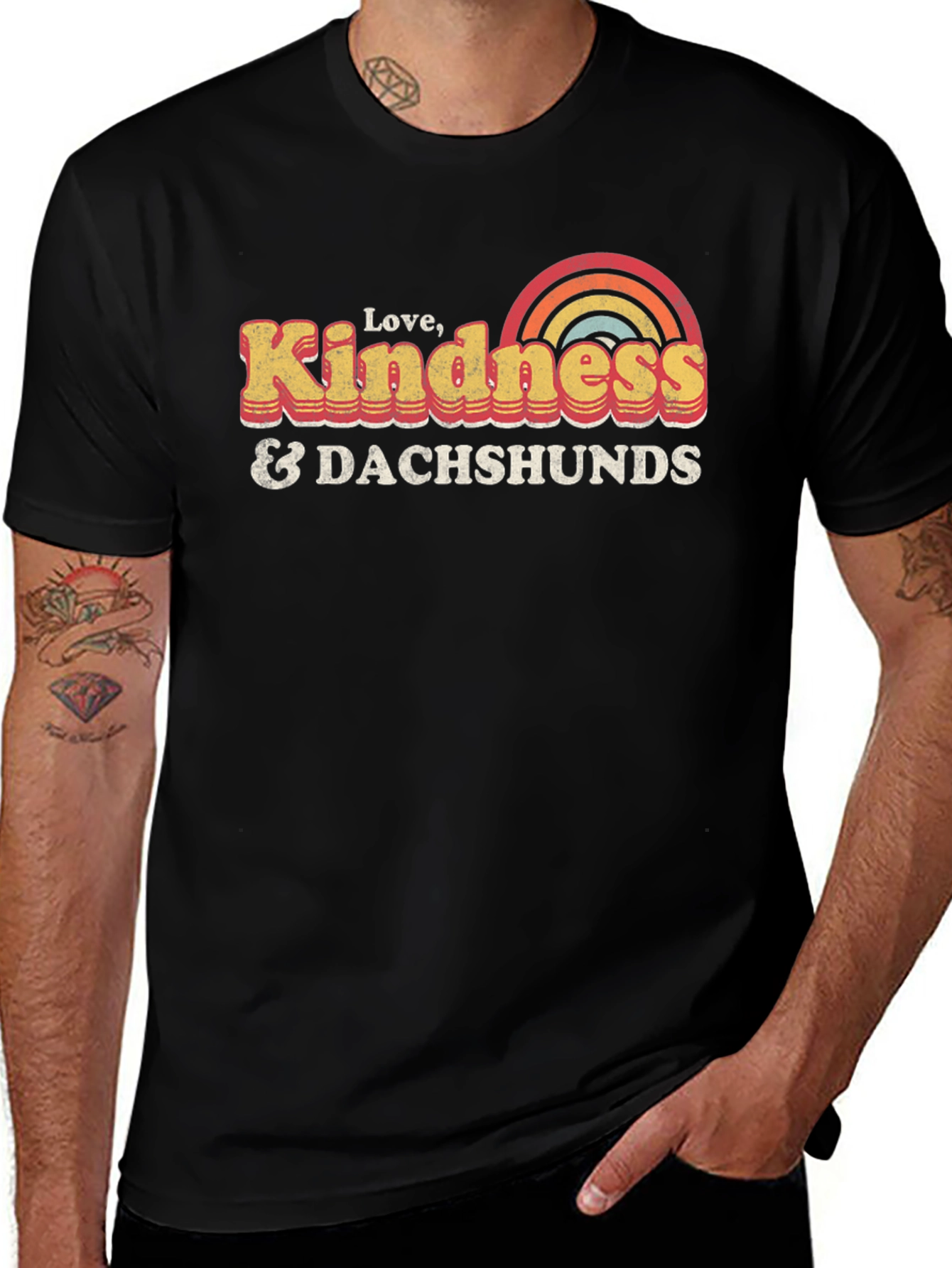 Variant 25 of Love, Kindness & Dachshunds T-Shirt