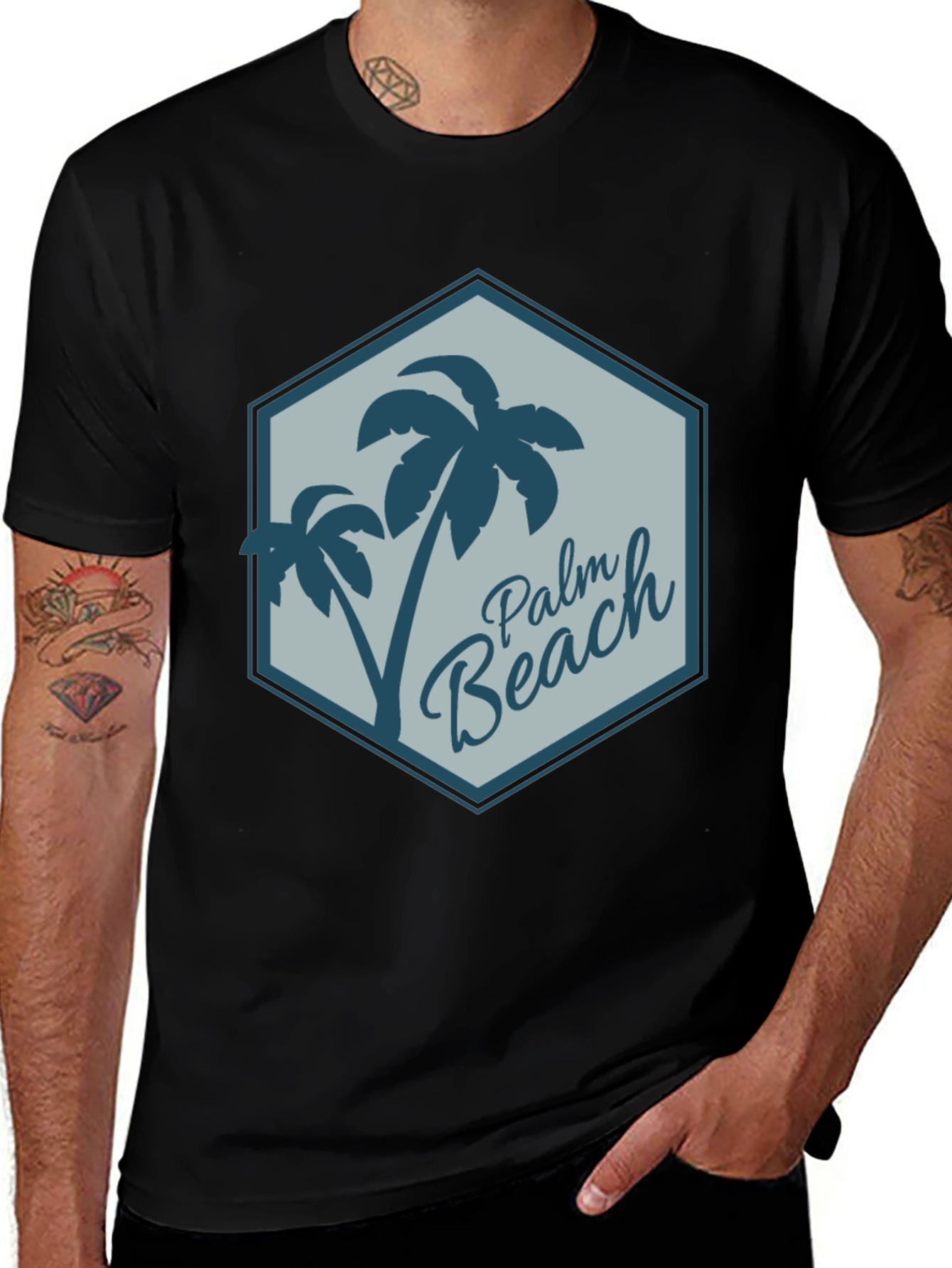 Palm Beach Graphic Tee - Tropical Vacation Shirt