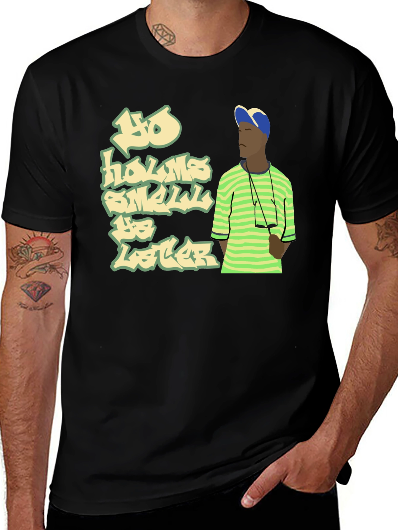 Variant 7 of Fresh Prince Inspired Men's Black T-Shirt