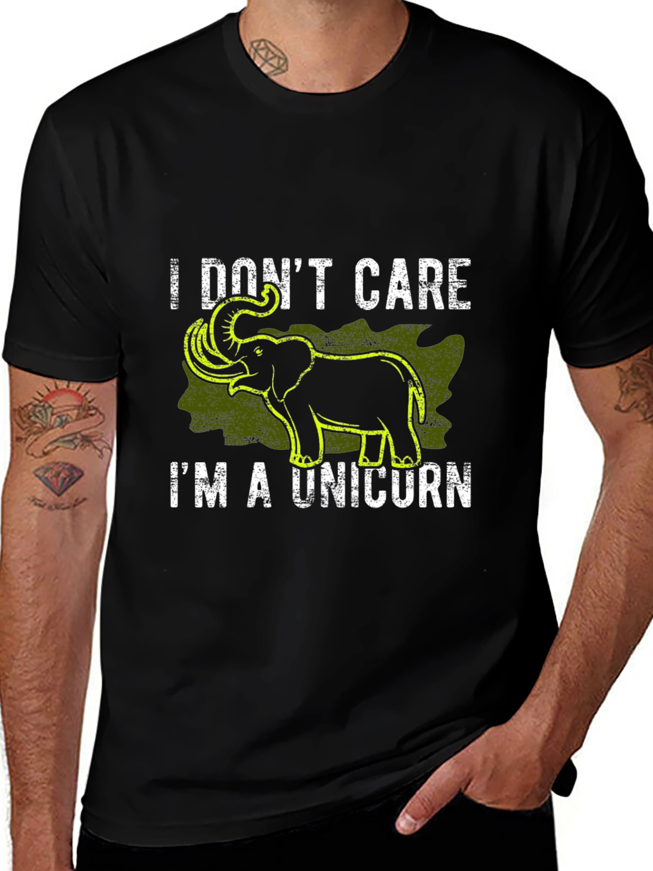 Variant 26 of Funny Elephant Unicorn Graphic T-Shirt