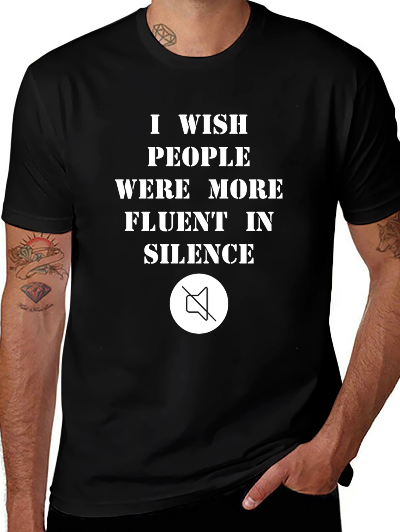 Variant 24 of I Wish People Were More Fluent In Silence T-Shirt