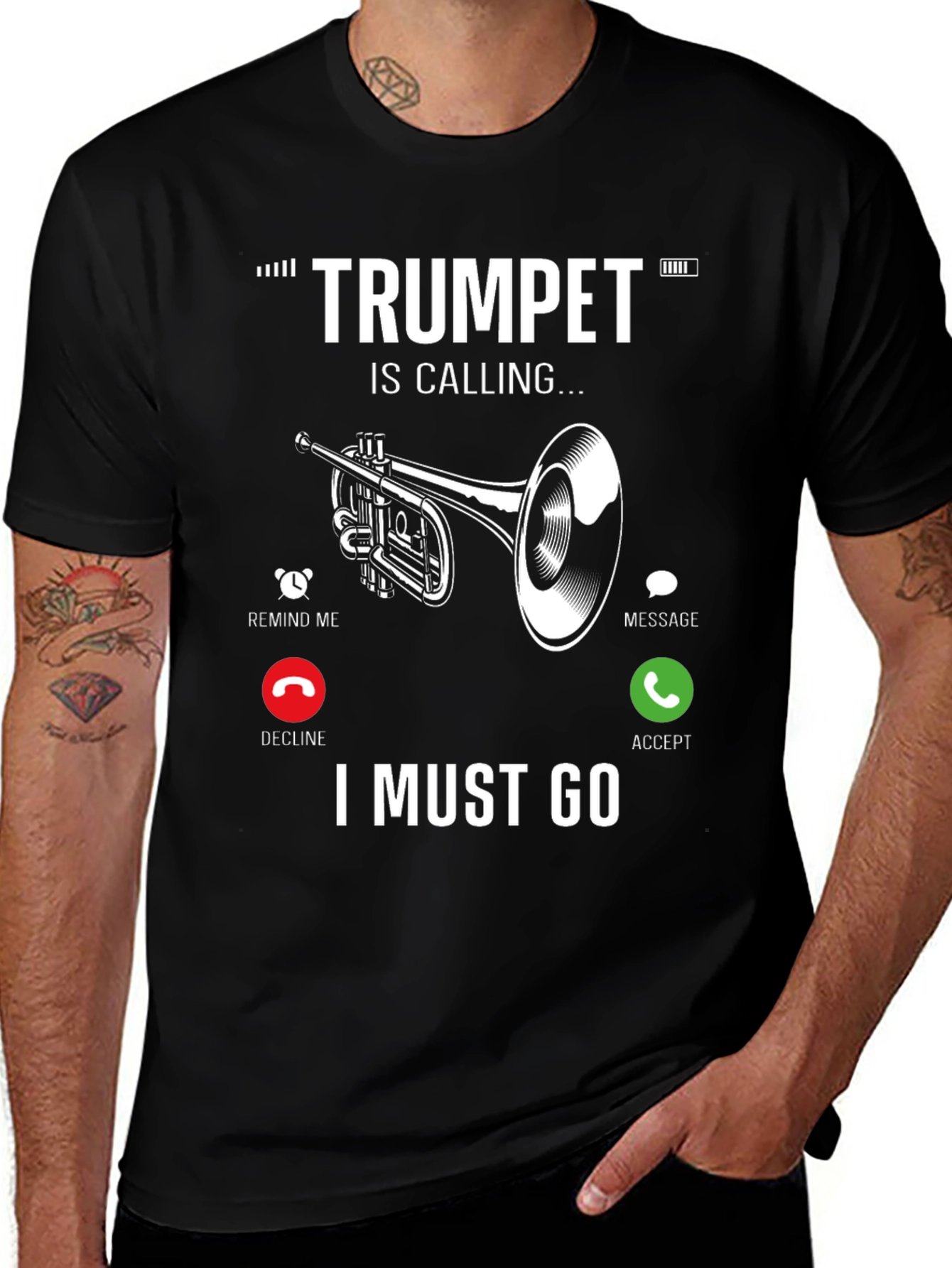 Variant 7 of Trumpet Calling T-Shirt: Music Lover's Must-Have!
