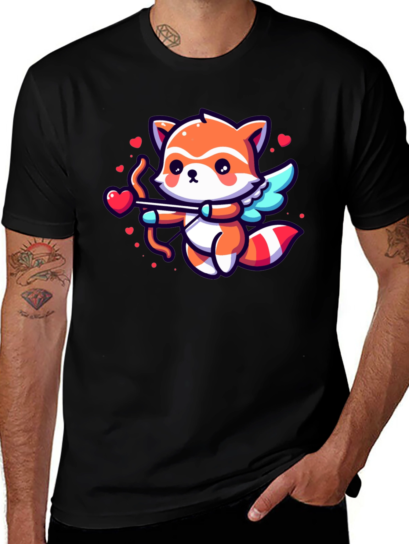 Variant 12 of Cute Cupid Fox Graphic Tee
