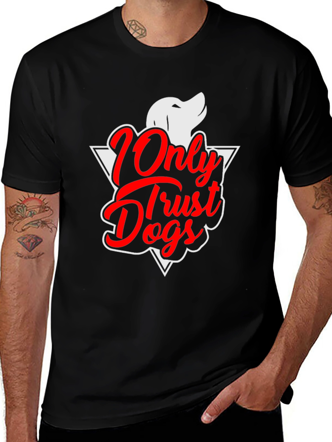 Variant 20 of Only Trust Dogs Graphic T-Shirt