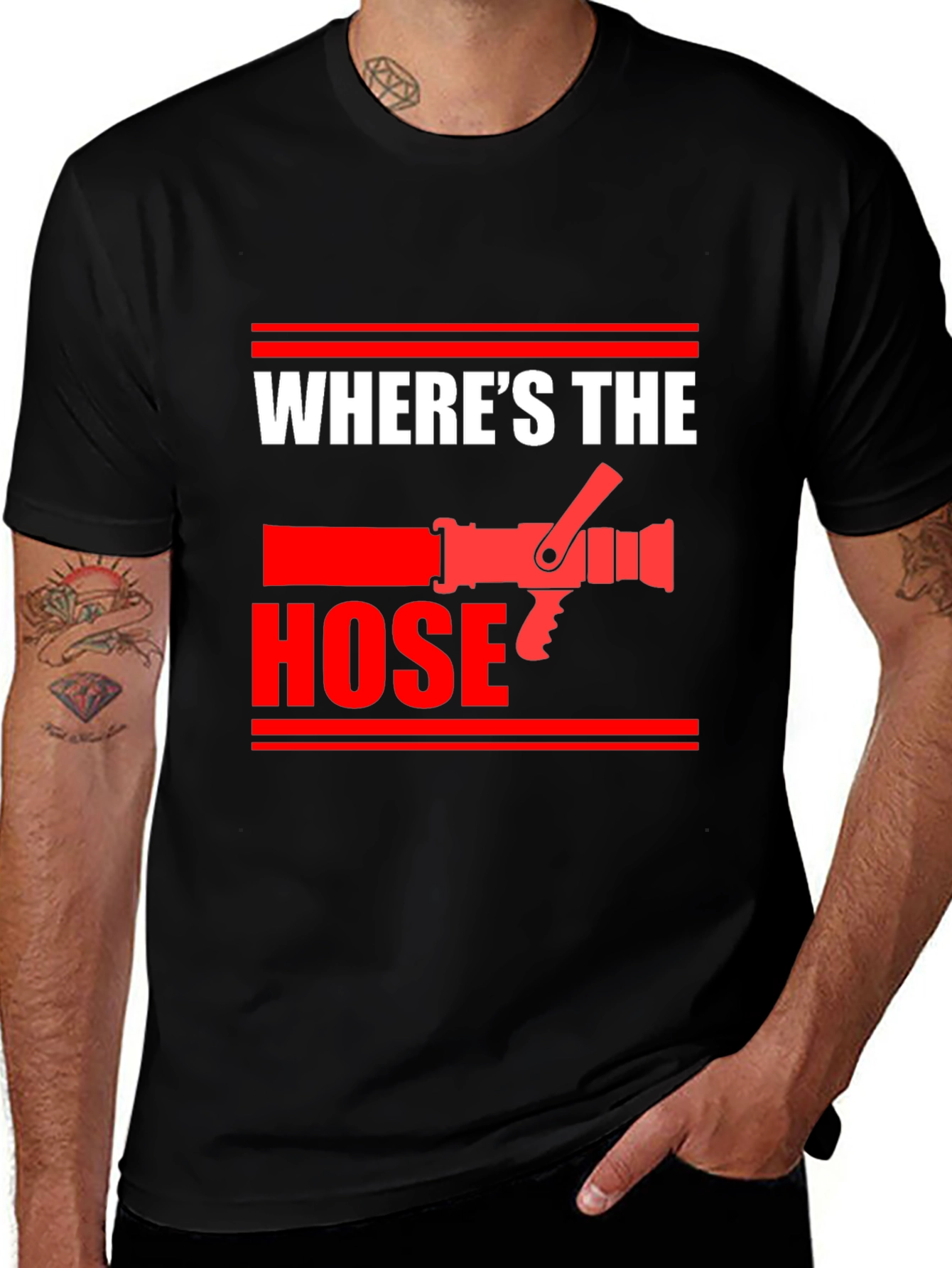 Variant 10 of Where's The Hose? Firefighter T-Shirt