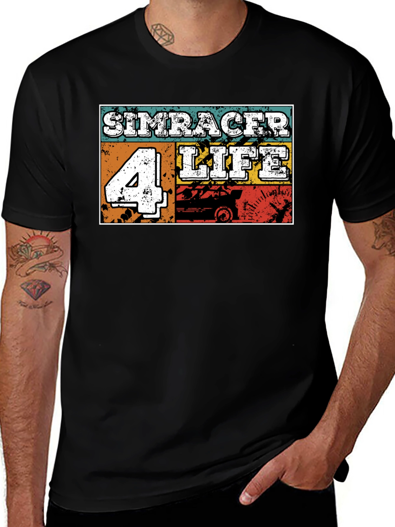 Variant 21 of Simracer 4 Life Black T-Shirt
