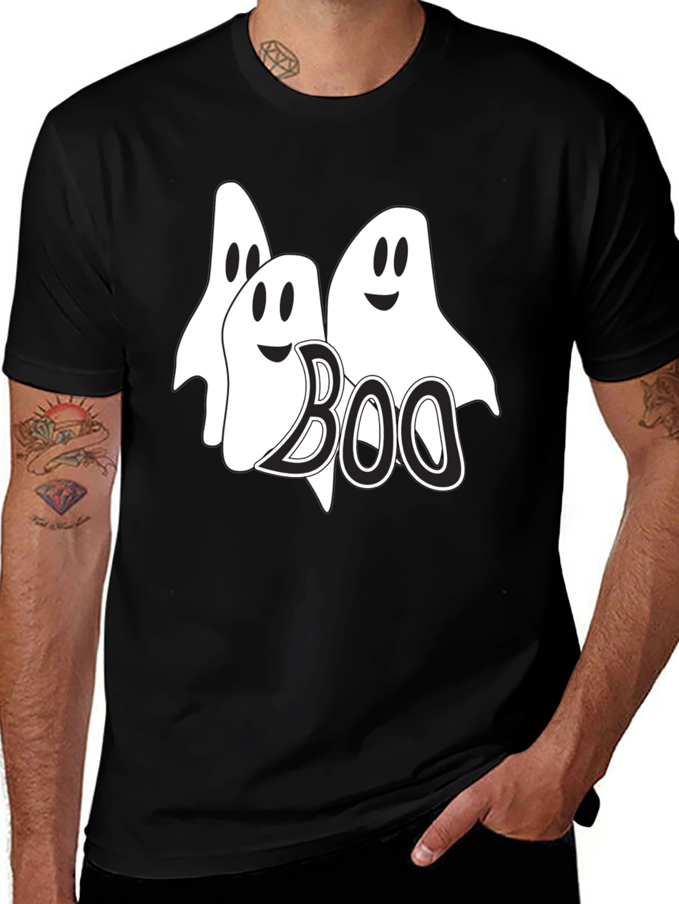 Variant 5 of Boo Ghosts Graphic Tee - Halloween